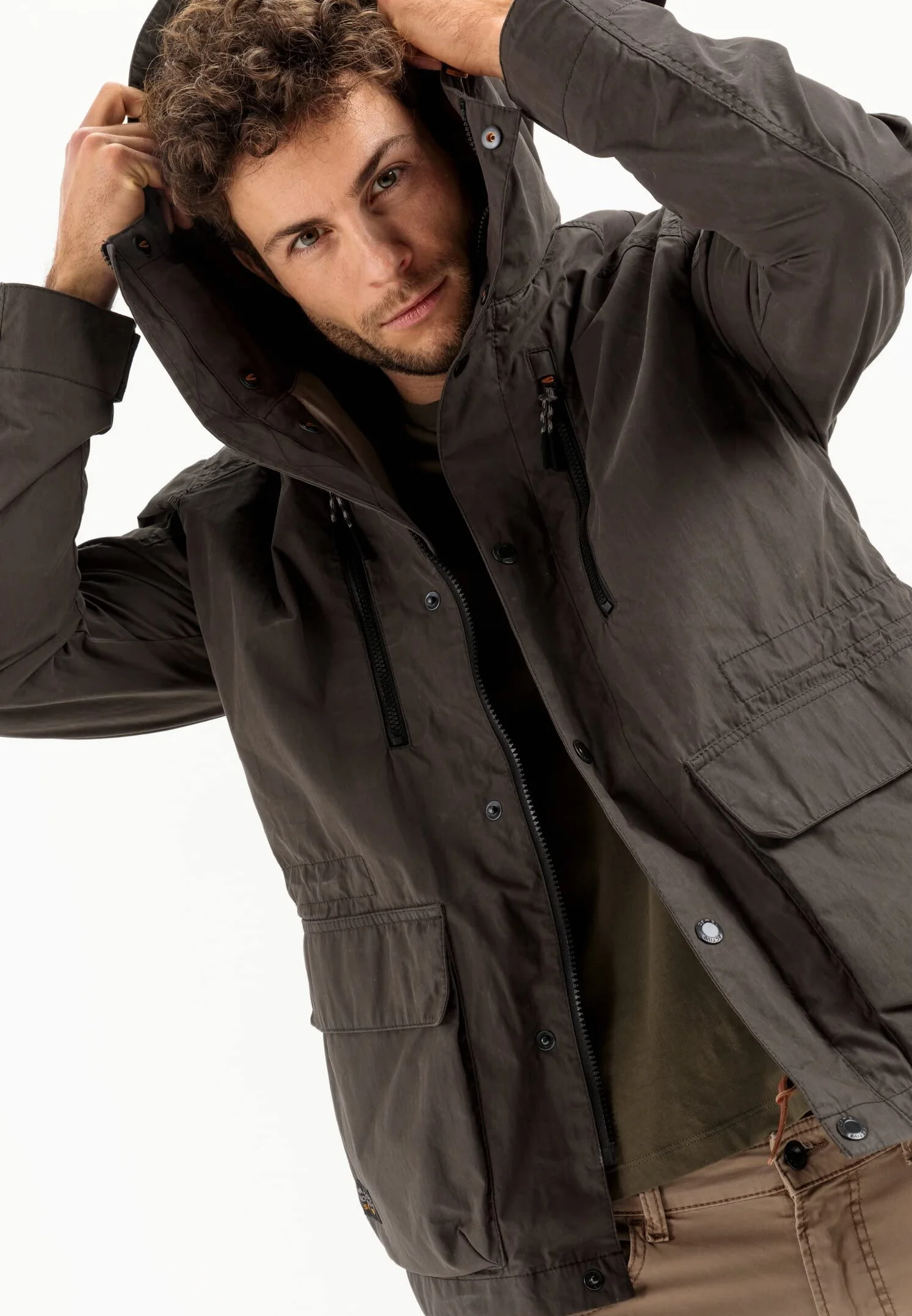 camel active Męska kurtka 420460/1O56, Olive Brown, 50, brązowy (Olive Brown), 50