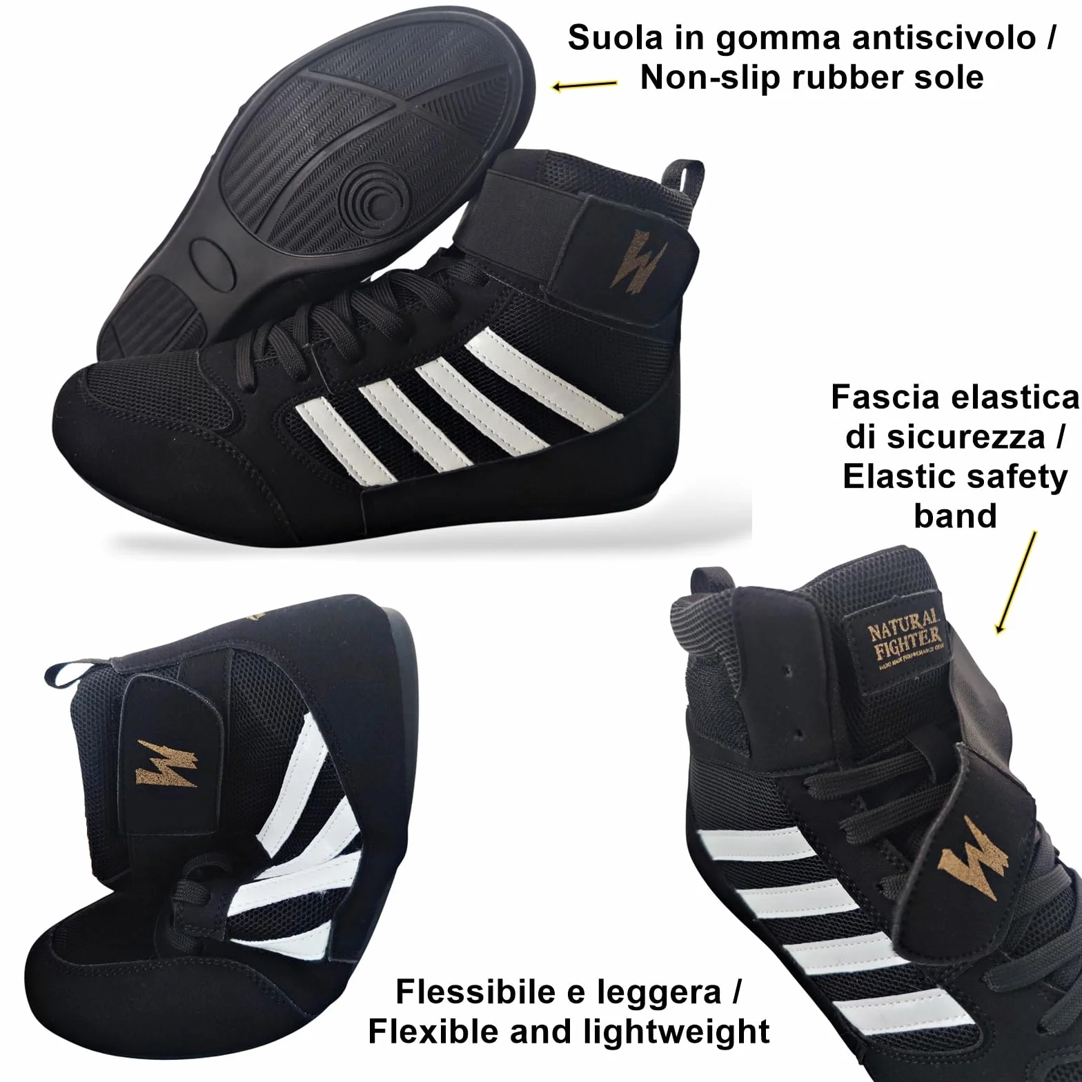 Buty bokserskie Fitness Wrestling Wolna walka MMA lekkie elastyczne wegańskie skórzane buty bokserskie