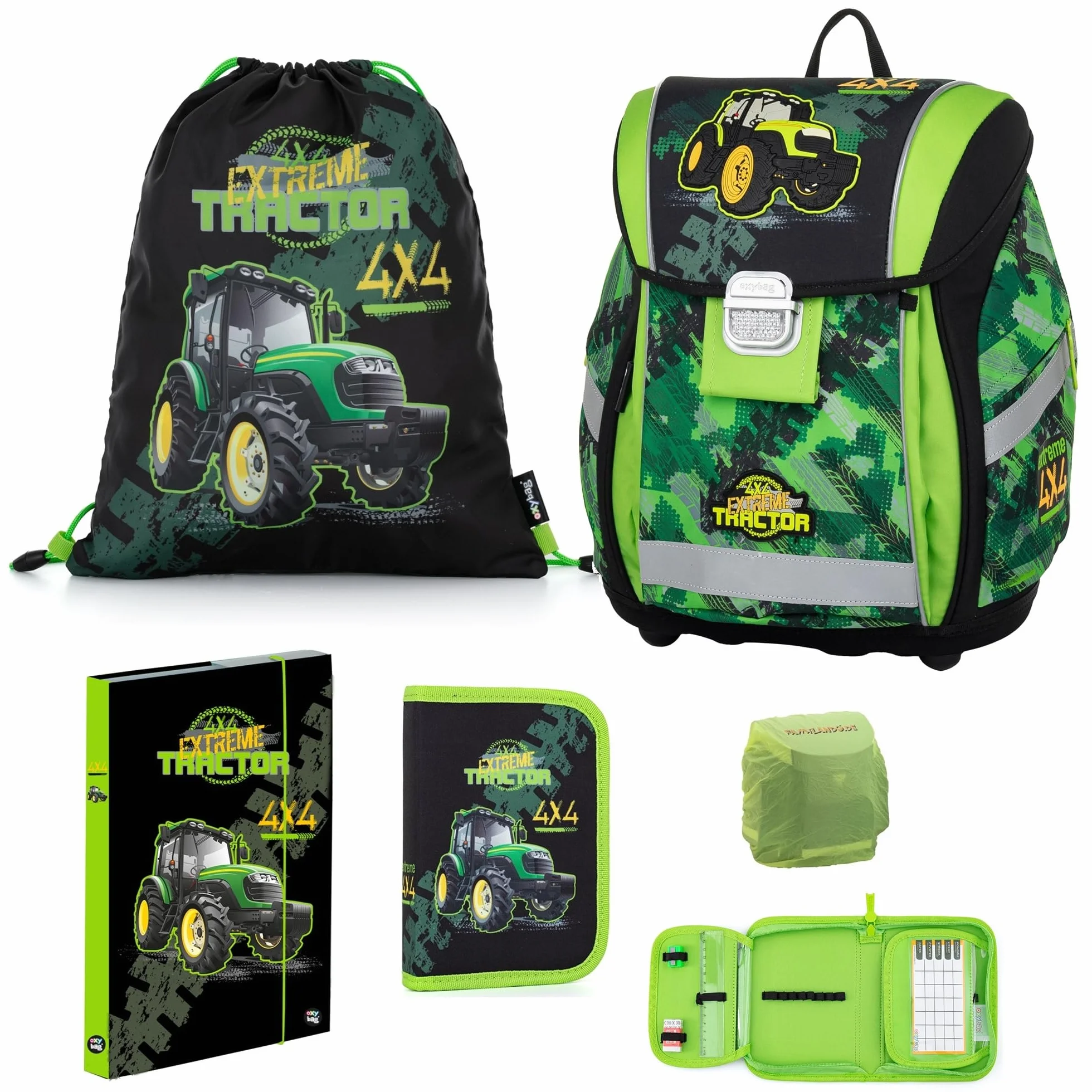 Familando Traktor tornister szkolny 1. klasa · ergonomiczny tornister dla chłopców i dziewczynek · tornister szkolny w zestawie