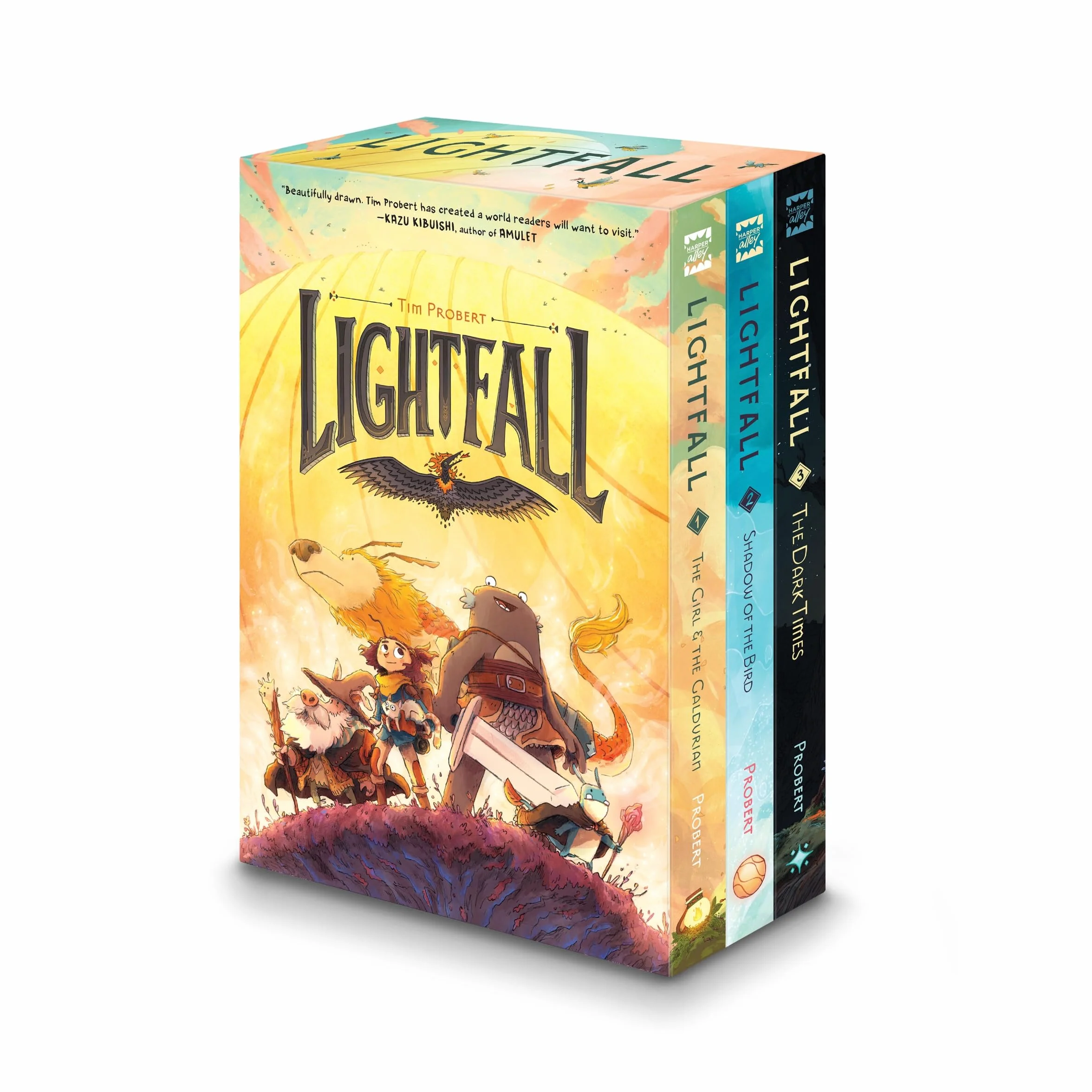 Lightfall 3-Book Box Set: A Graphic Novel Collection: Shadow of the Bird, the Dark Times, the Girl & the Galdurian: 1-3