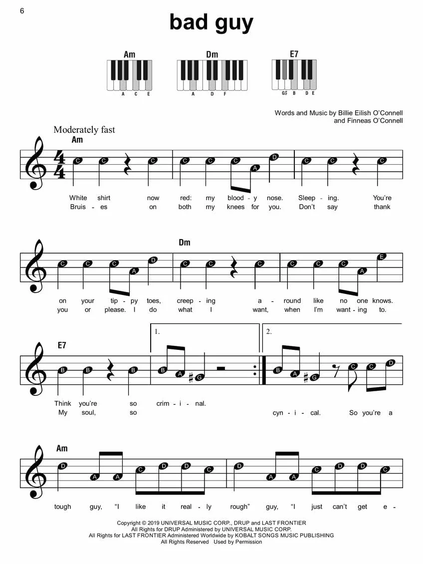 Billie Eilish - Super Easy Songbook