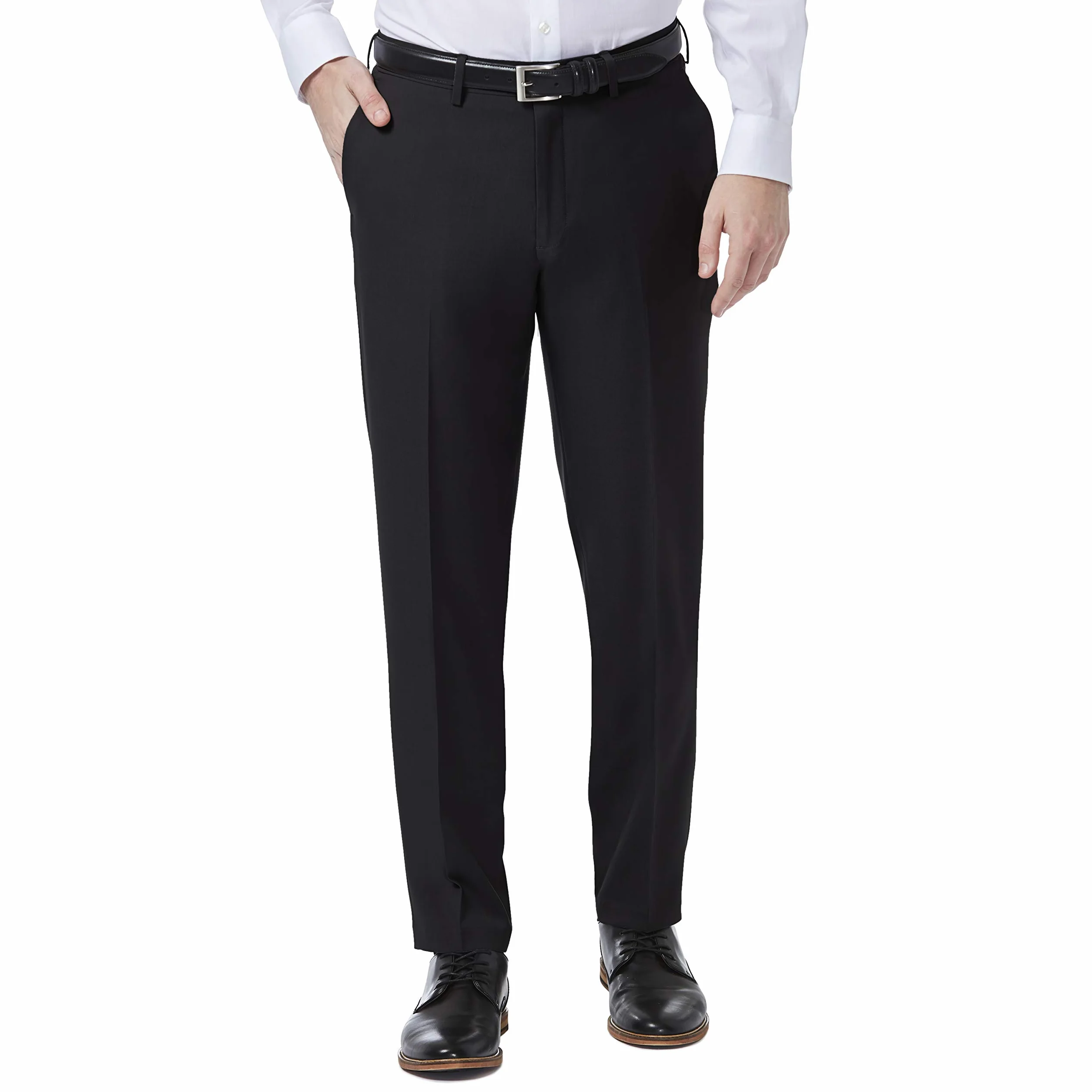Haggar Premium Comfort Dress Pant - Slim Fit Flat Front Pant - Kalesony Mężczyźni