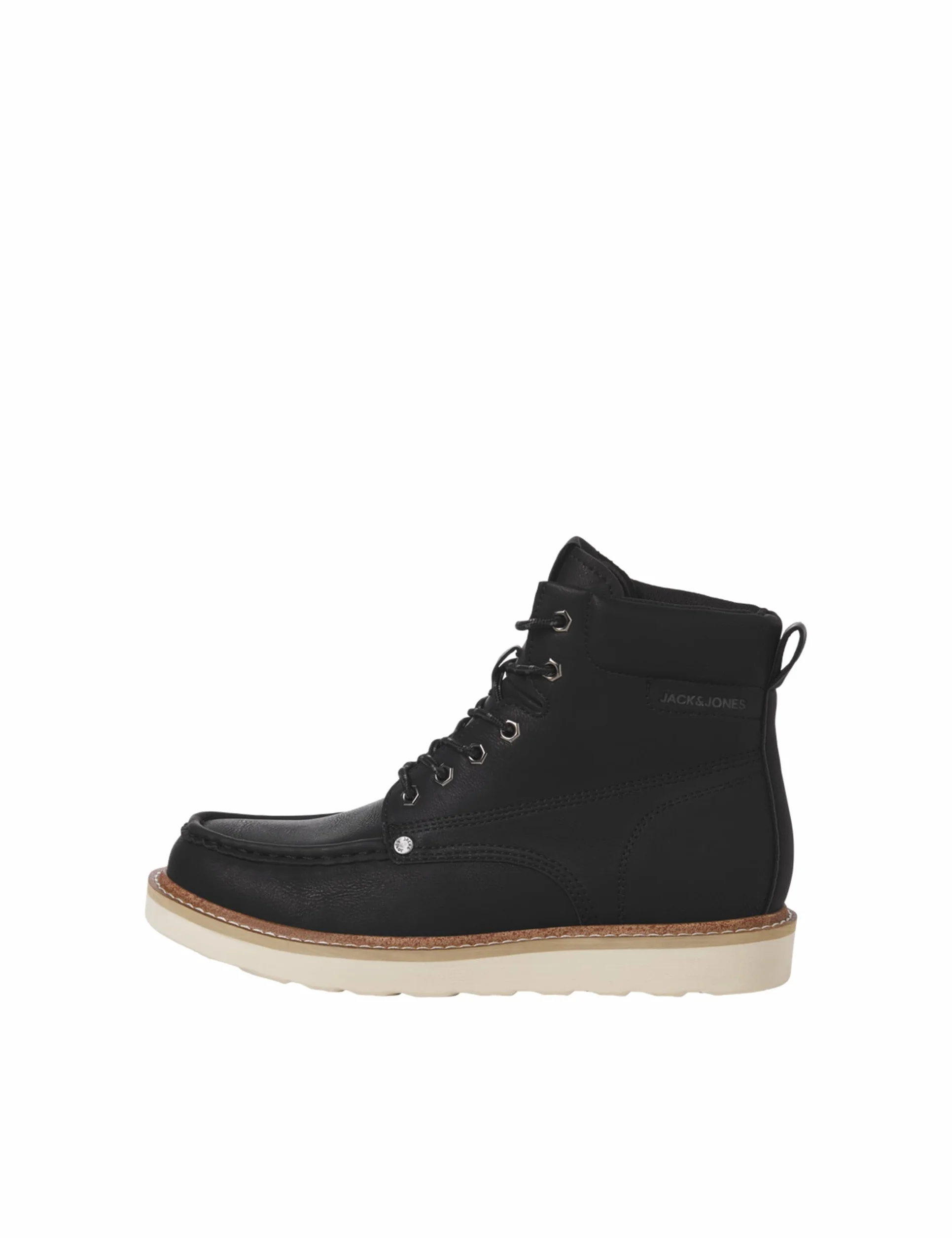 JACK & JONES Mężczyźni Jfwarchway Pu Moc Bootbotki sznurowane