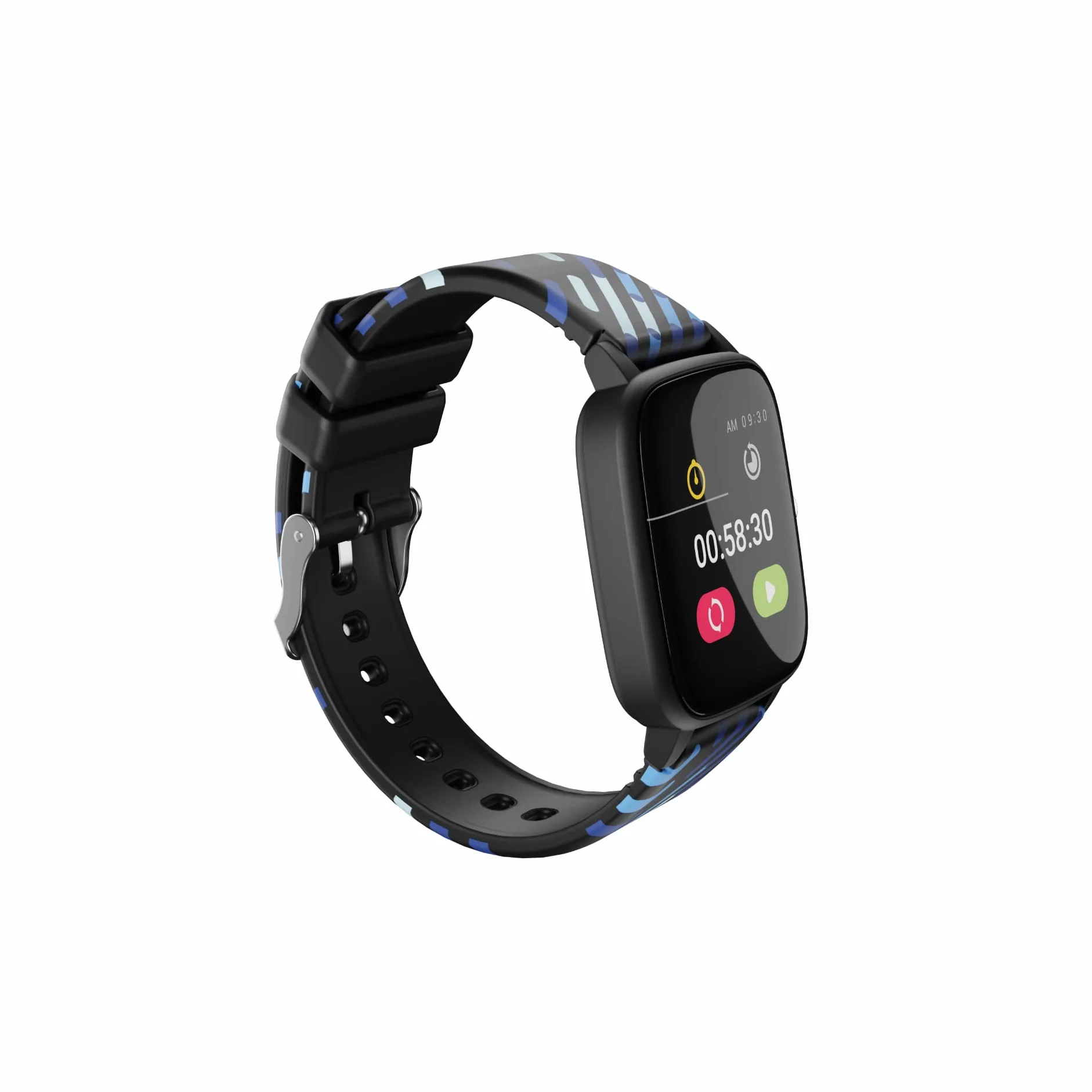 Lamax BCool dziecięcy smartwatch, zegarek dla dzieci, język włoski, czas trwania do 7 dni, krokomierz, pomiar tętna, analiza snu, IP68, 4 gry, dwa paski (czarny)
