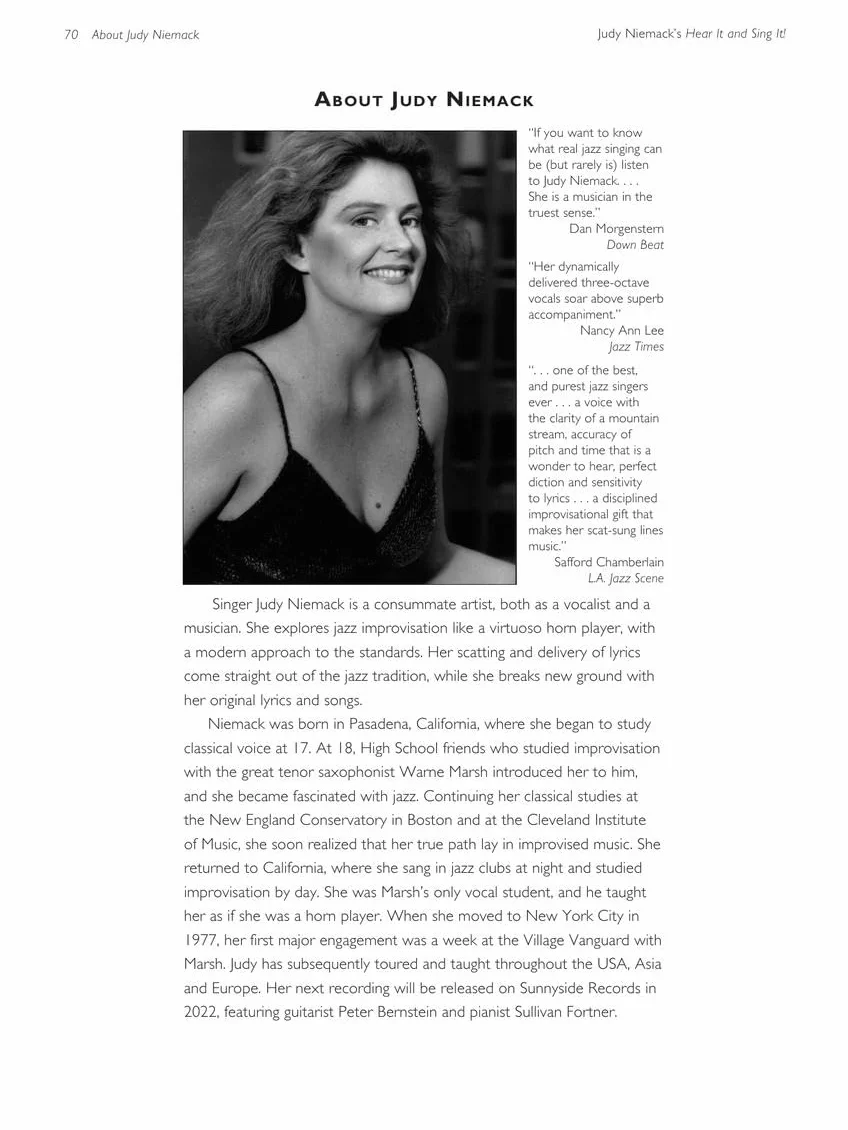 Judy niemack : hear it and sing it! exploring modal jazz - recueil + enregistrement(s) en ligne