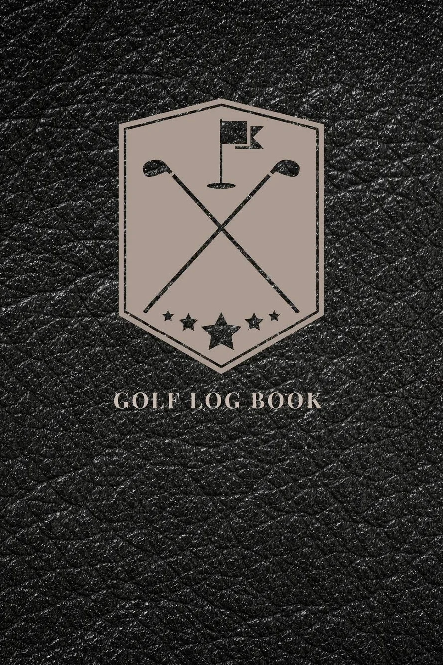 The Golf Log Book for Golf Players | Golf Course Yardage Book with Leather Print for Beginners and Professionals