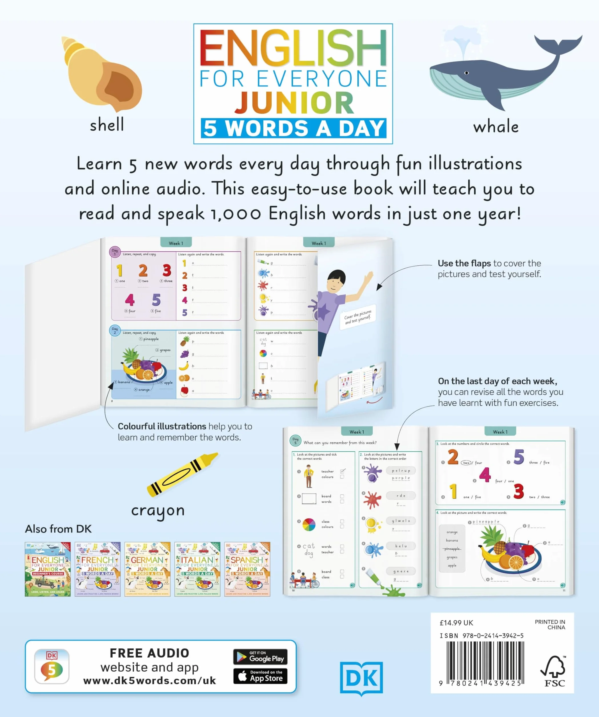English for Everyone Junior 5 Words a Day: Learn and Practise 1,000 English Words
