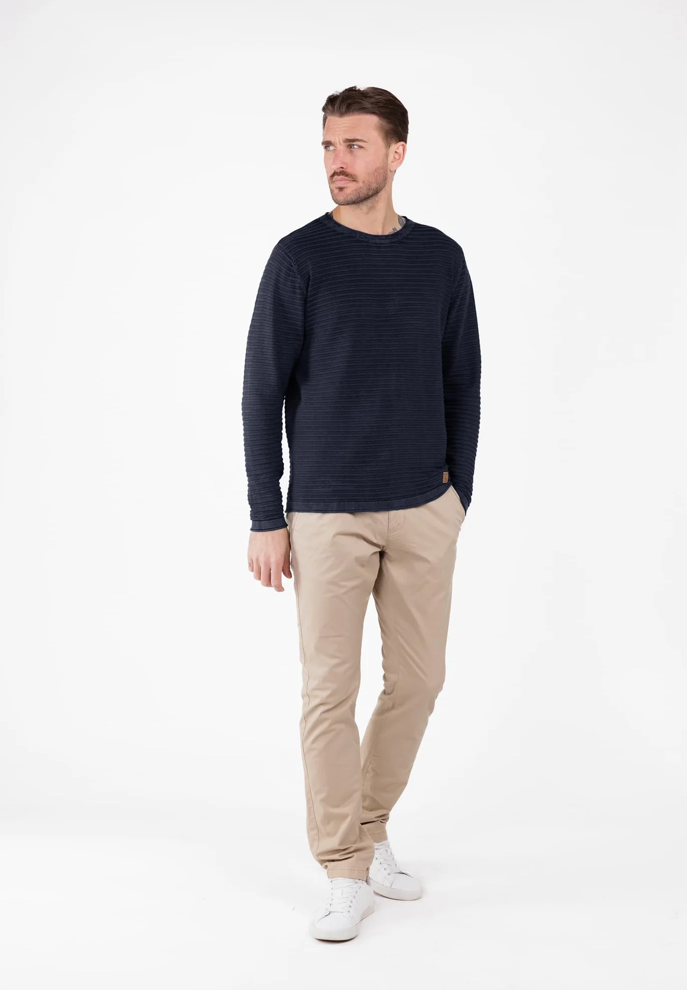 KEY LARGO Klmanuel okrągły sweter męski, granatowy (1200), XXL