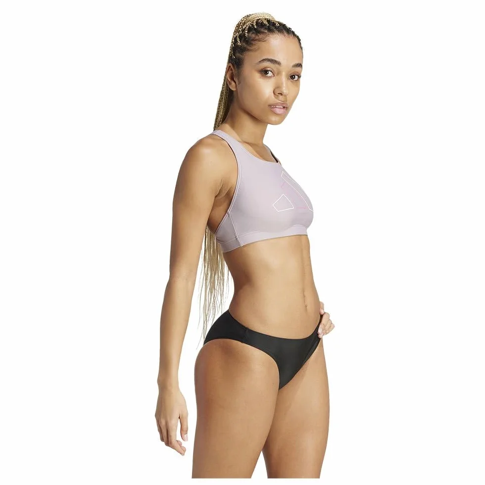 adidas Kobiety Big Bars Bikini Top, Preloved Fig, S