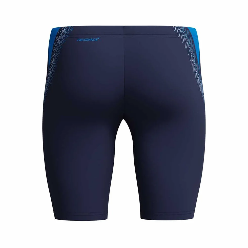 Speedo Męski Hyperboom Splice Jammer, Peacoat/Lagoon Blue, 36