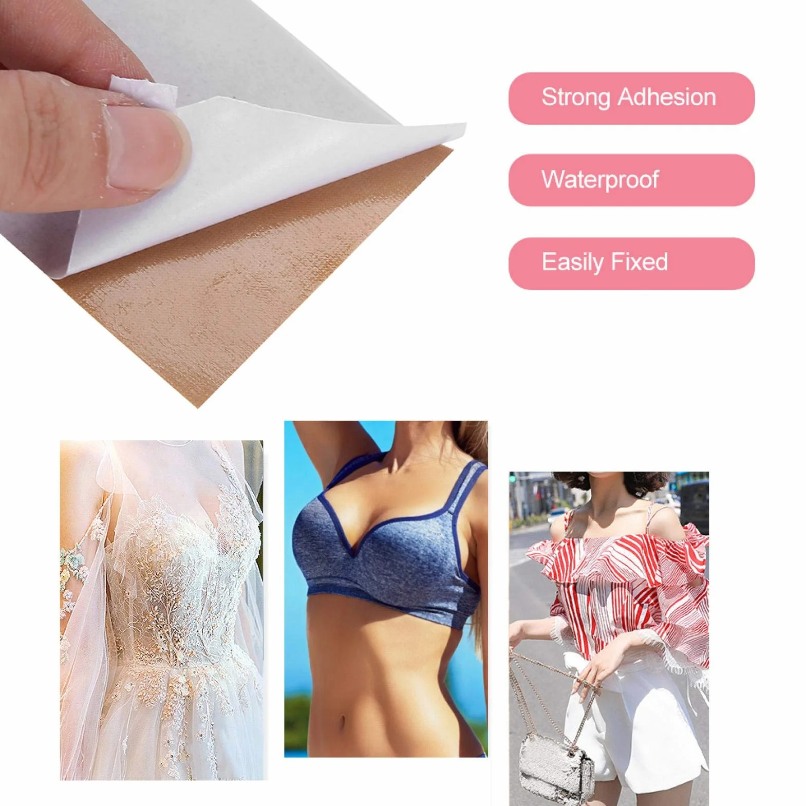 Boob Tape Adhesive Boob Push Up Tape for A-E Cup for Bra Tape (Color)