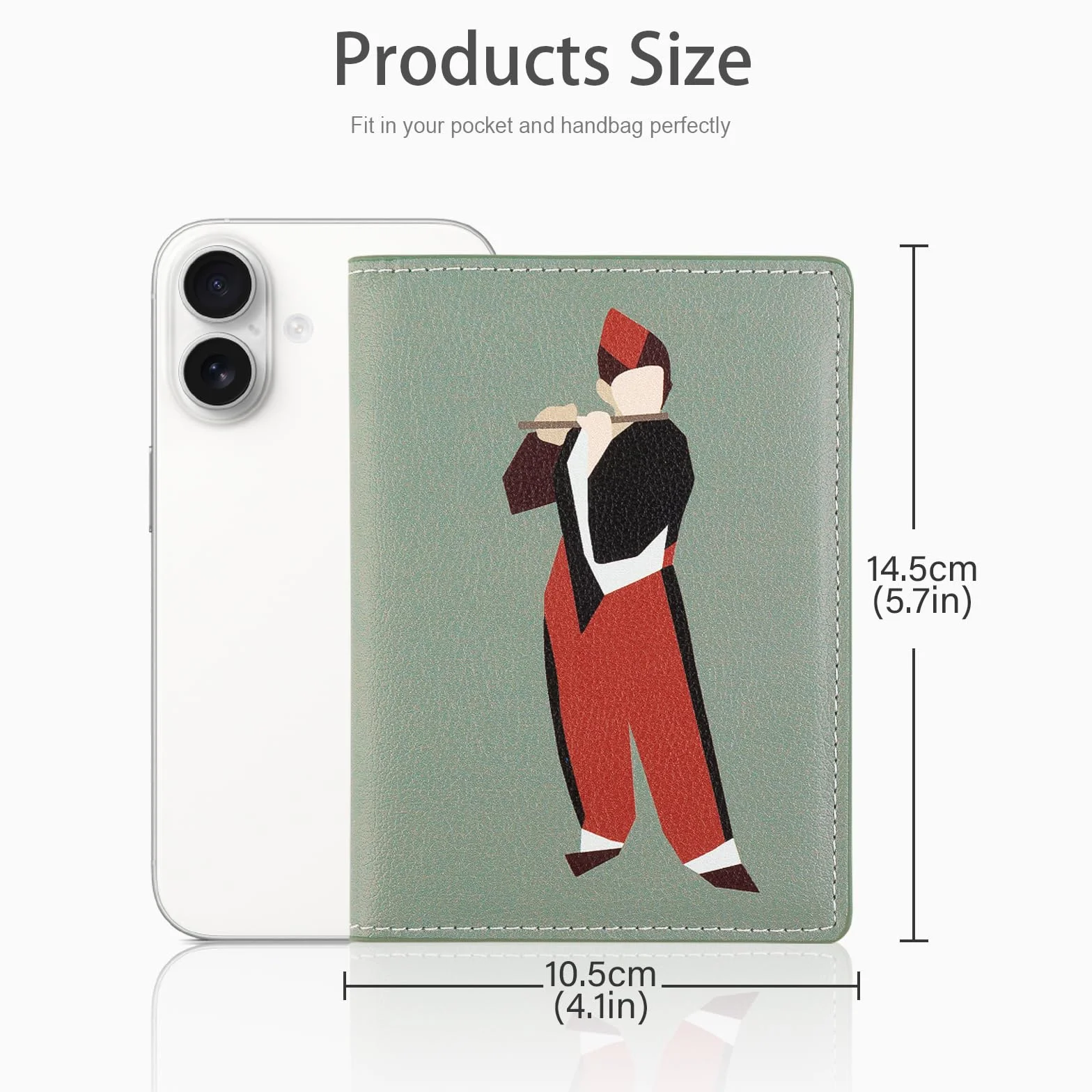 Lychii Etui na paszport, minimalistyczny design estetyczny, ultra cienkie etui na paszport z ekoskóry Lychii, organizer dokumentów podróżny dla kobiet/mężczyzn, Minimalistyczny