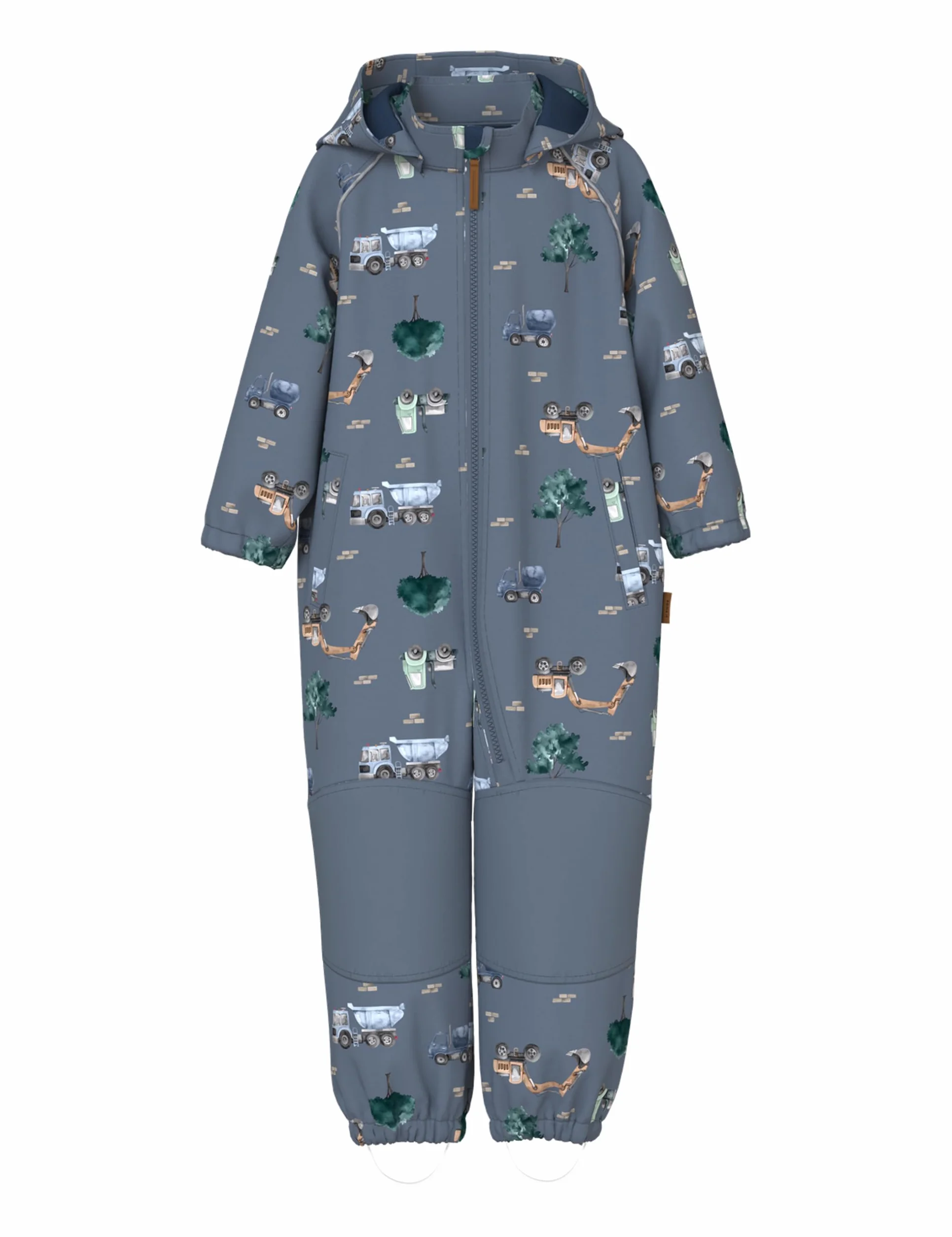 Nmmalfa08 Softshell Suit AOP 1Fo Noos, flint stone, 98
