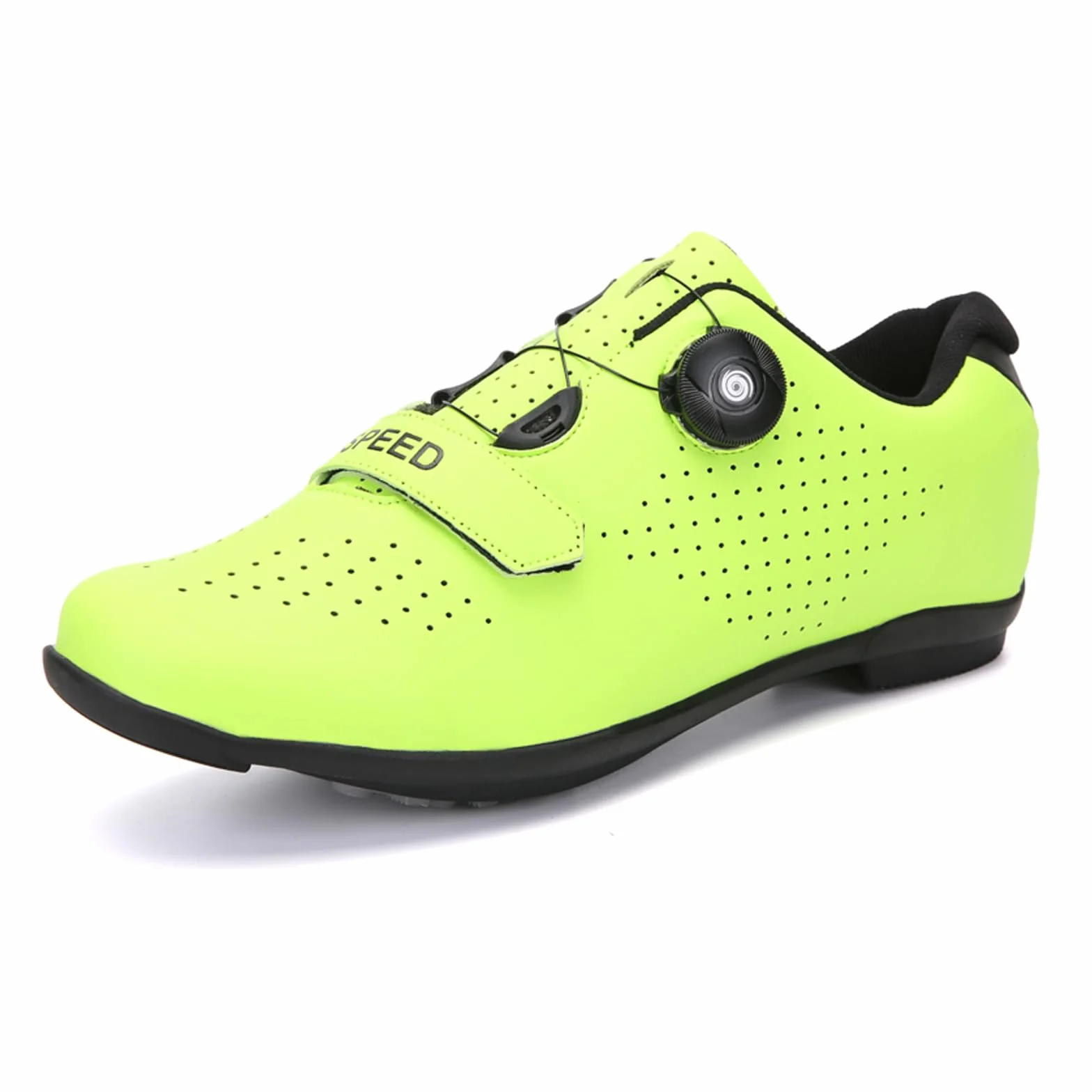 LZQpearl Trampki Rowerowe, Górskie Trampki Rowerowe I Szosowe Z Gumową Podesztywą Buty Rowerowe Bez Blokady System Sznurowania Szybkie Obrót Yellow, 45