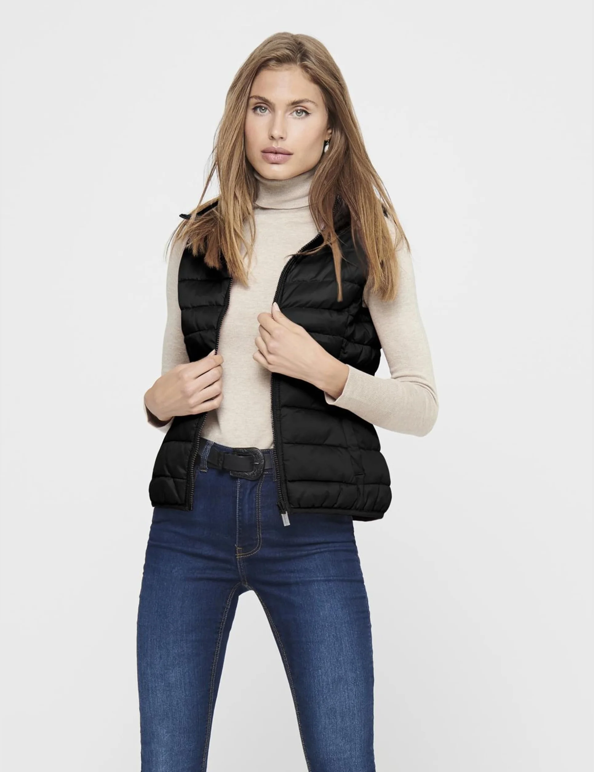 Only Kobiety Onldemy Kamizelka, Czarny, M
