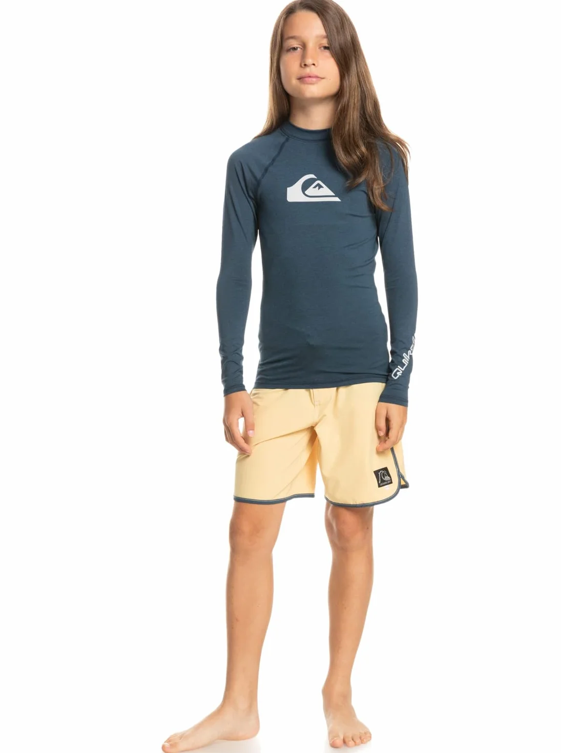 Quiksilver Kamizelka rash z długim rękawem UPF 50 All TIME Boys 8-16 niebieska L/14