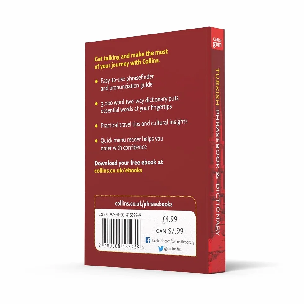 Collins Turkish Phrasebook and Dictionary Gem Edition: Essential phrases and words in a mini, travel-sized format
