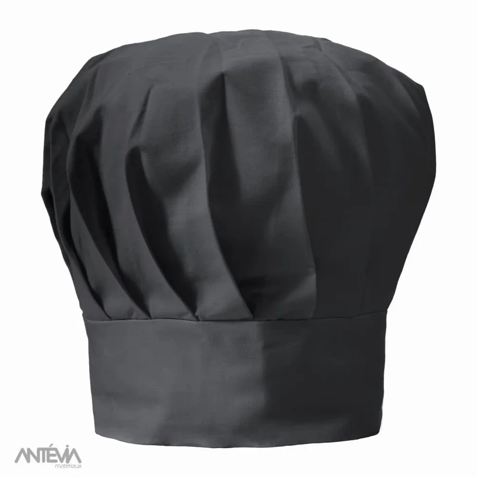 ANTEVIA - Oryginalna bawełniana czapka kucharska | Czarna miseczka kucharska | Ponad 10 modeli | cukiernia | Kolor: Czarny (Nilson Black)