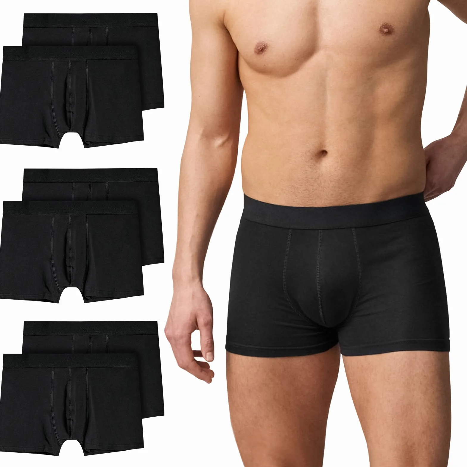 QINCAO Boxershorts Mężczyzny 6-sztukowy zestaw Mężczyzna Bielizna Wnętrzne Spodnie Baumwollretroshorts
