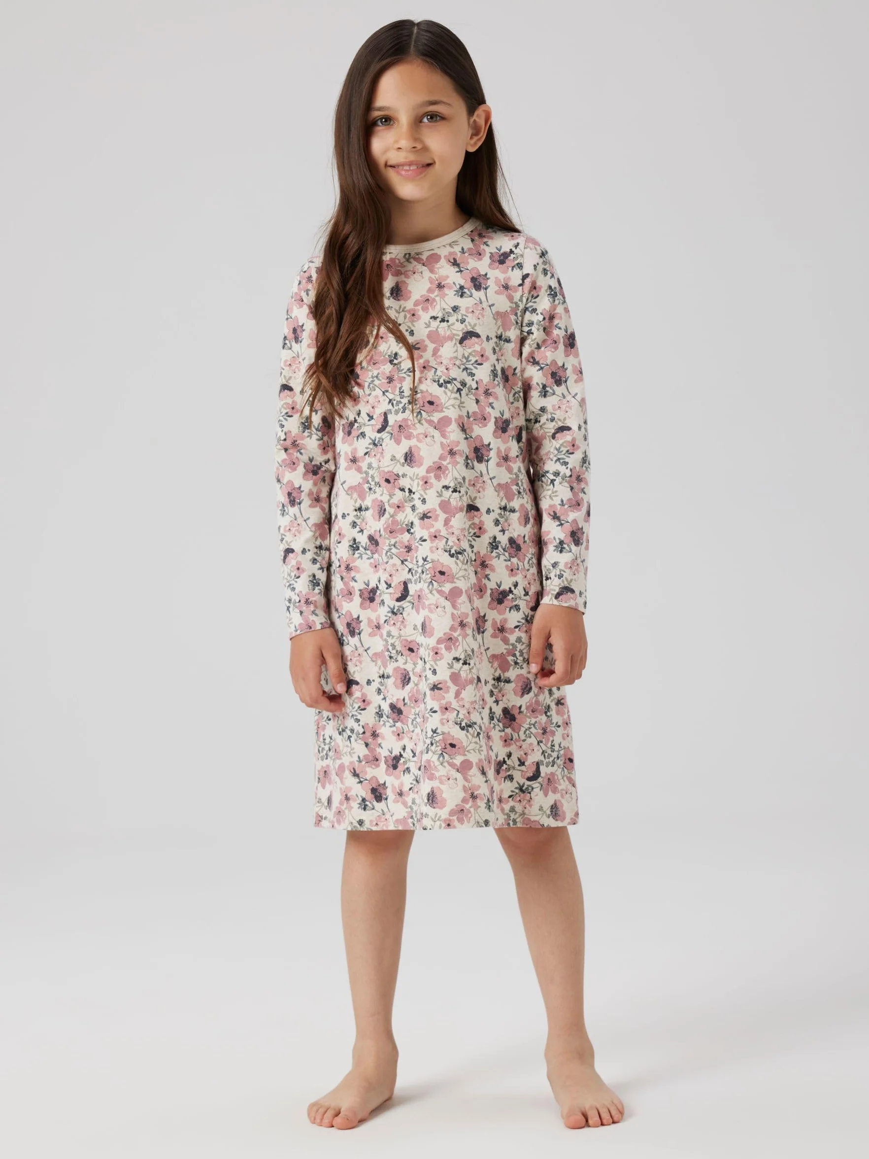 NAME IT Koszula nocna Dziewczynki Nkfnightgown Ls Nostalgia Flower Noos