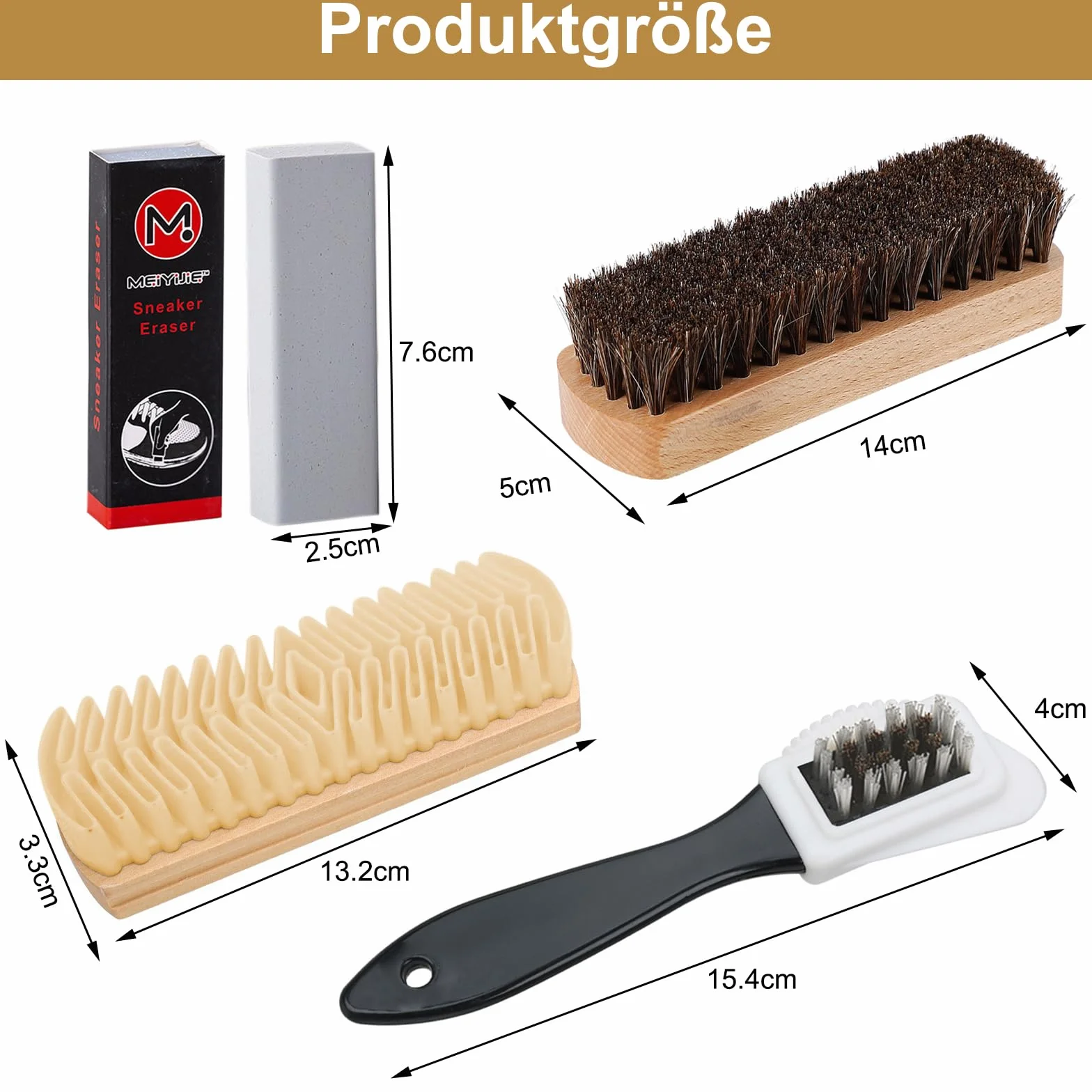 Zestaw 4 zamszowych szczoteczek do butów - szczotka do butów z gumką do pielęgnacji zamszu, nubuku i szwecji