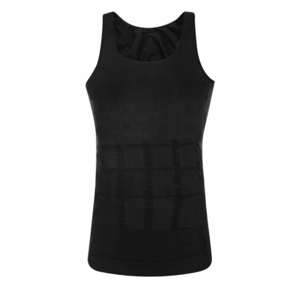 Męski Slimming Body Shaper Vest Shirt, Compression Muscle Tank