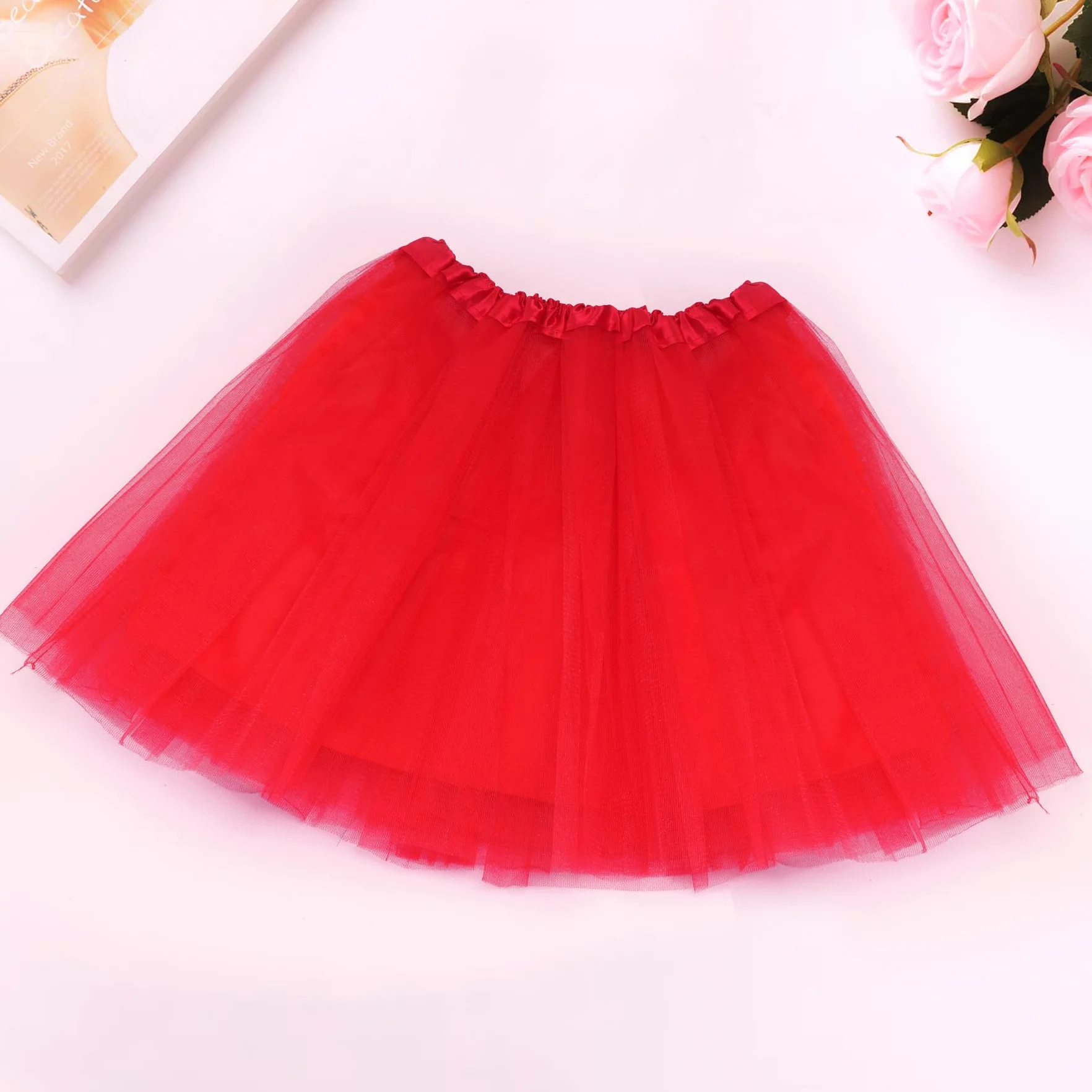 Damska spódnica tutu, rozciągliwa, mini spódniczka tutu, dla dorosłych, baletowa, tiulowa, na imprezę, do kostiumu, tańca