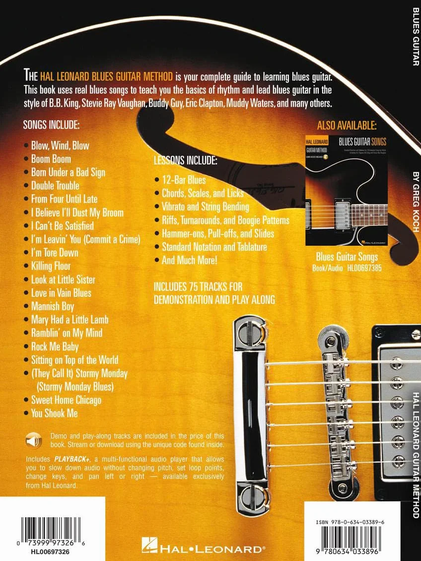 Hal leonard guitar method: blues guitar guitare +cd