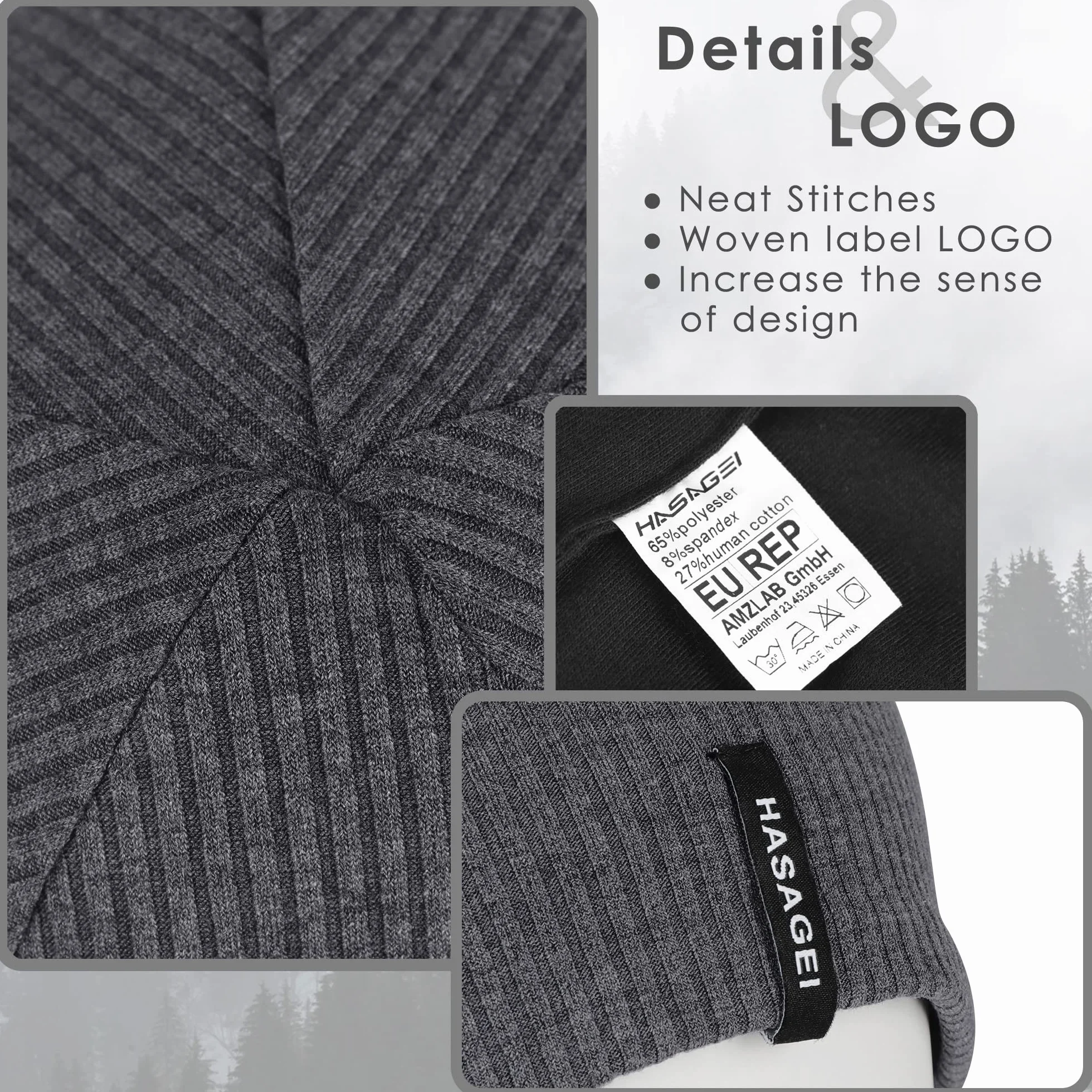 HASAGEI Czapka męska damska, czapka beanie, przejściowa, miękka, cienka czapka, lekka, modna czapka z dżerseju, czapka beanie, uniseks, czapka z chemii, idealna na wszystkie pory roku