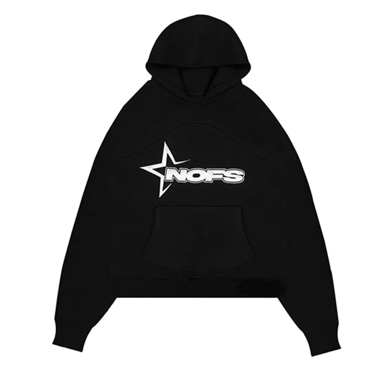 NOFS Męski dres do joggingu, Y2K, bawełna, 2 sztuki, bluza sportowa, bluza z kapturem Y2K + spodnie Nofs, męski dres sportowy, strój streetwear 2024, S