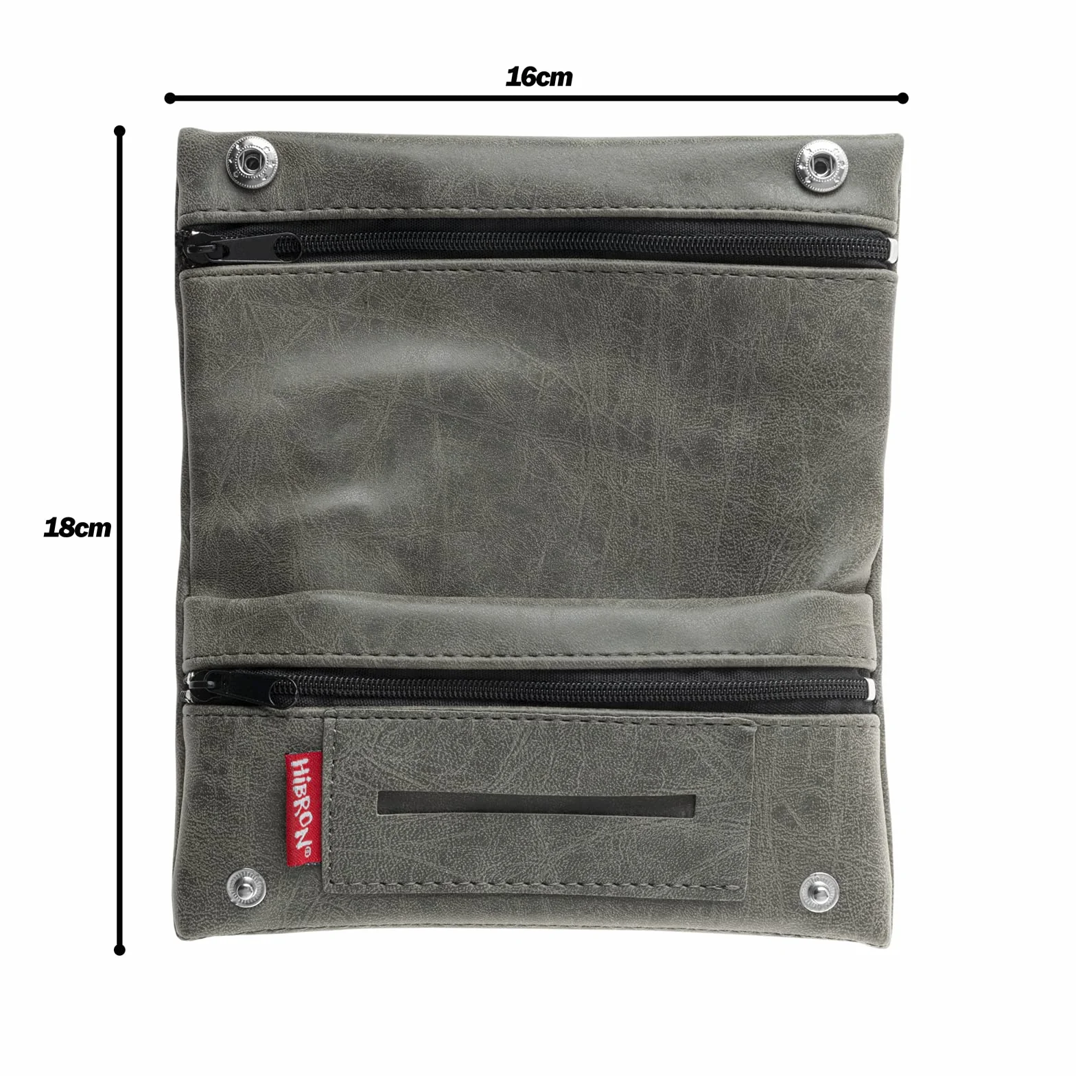HIBRON Tabaquera Pitillera Cover Tobacco Bag od Liar skórzany Tobacco Wallet firmy Rolling (58105 szary)