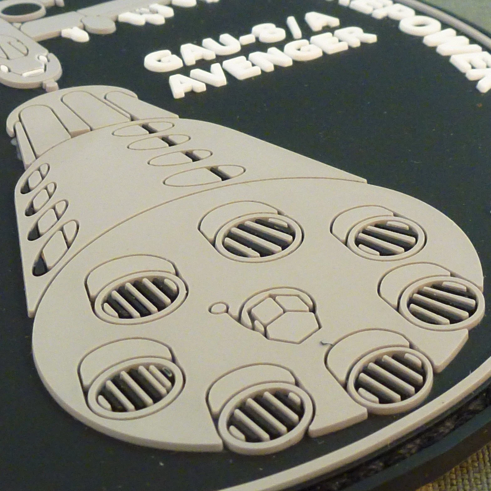 LEGEEON Peace Through Superior Firepower A-10 Warthog GAU-8/A Avenger Morale PVC Rubber 3D Hook&Loop Patch