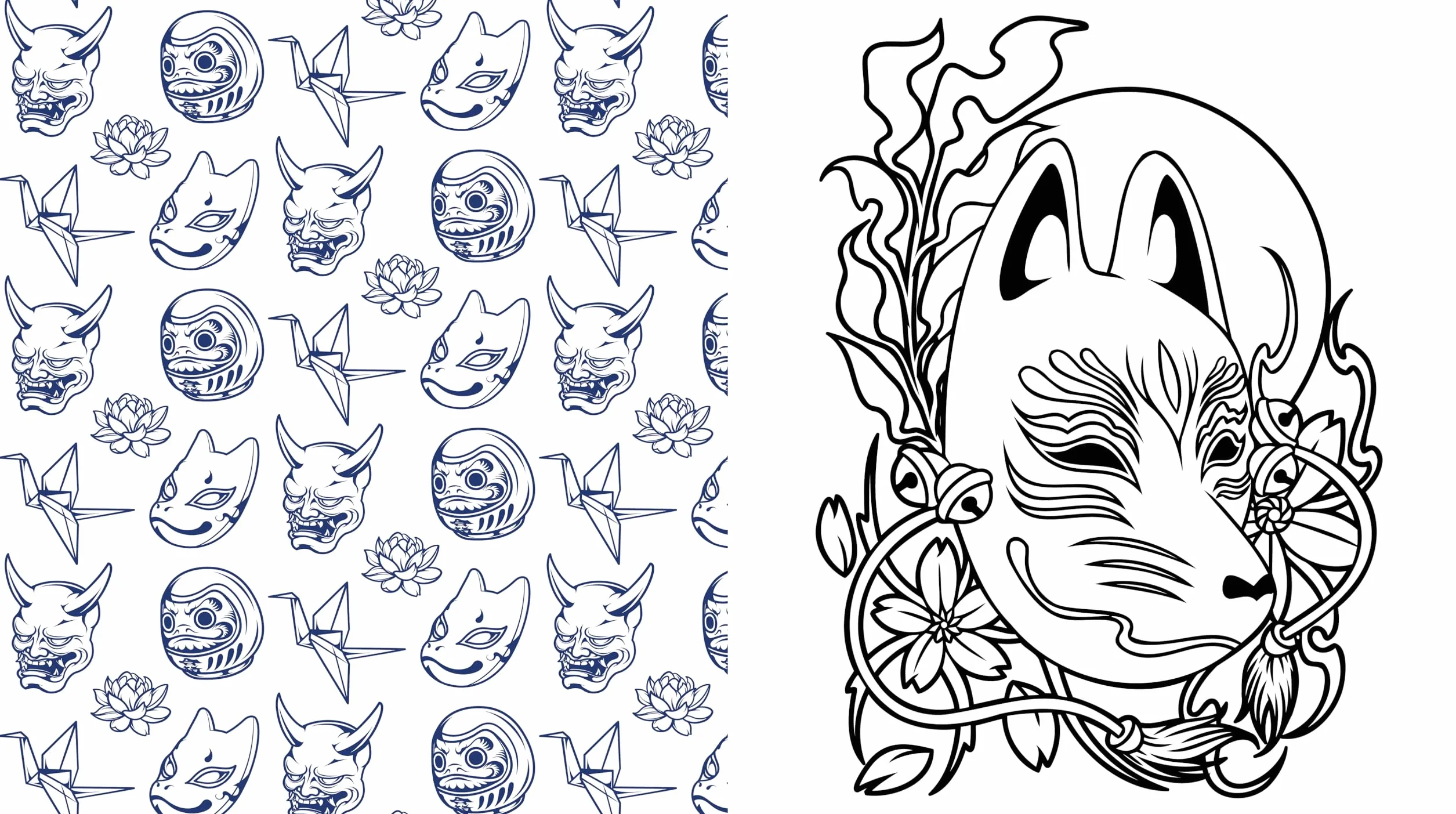 Japanese Monsters, Myths & Spirits Coloring Book: Color the Amazing Mythical Creatures of Japan - More Than 100 Pages to Color!