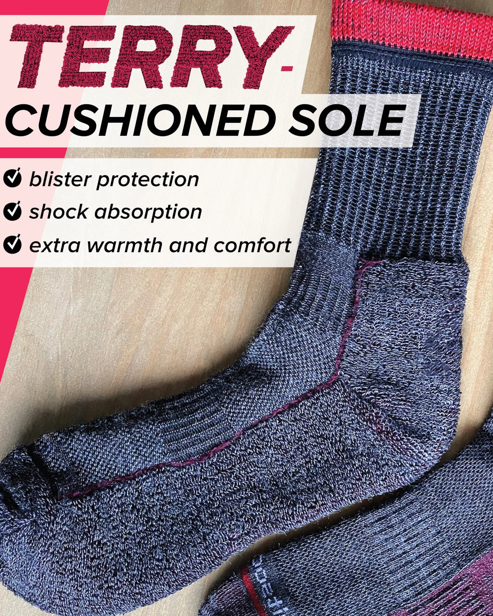 VITSOCKS Skarpety Trekkingowe WEŁNA MERINO Damskie, Ciepłe Wełniane do Wędrówek Outdoor