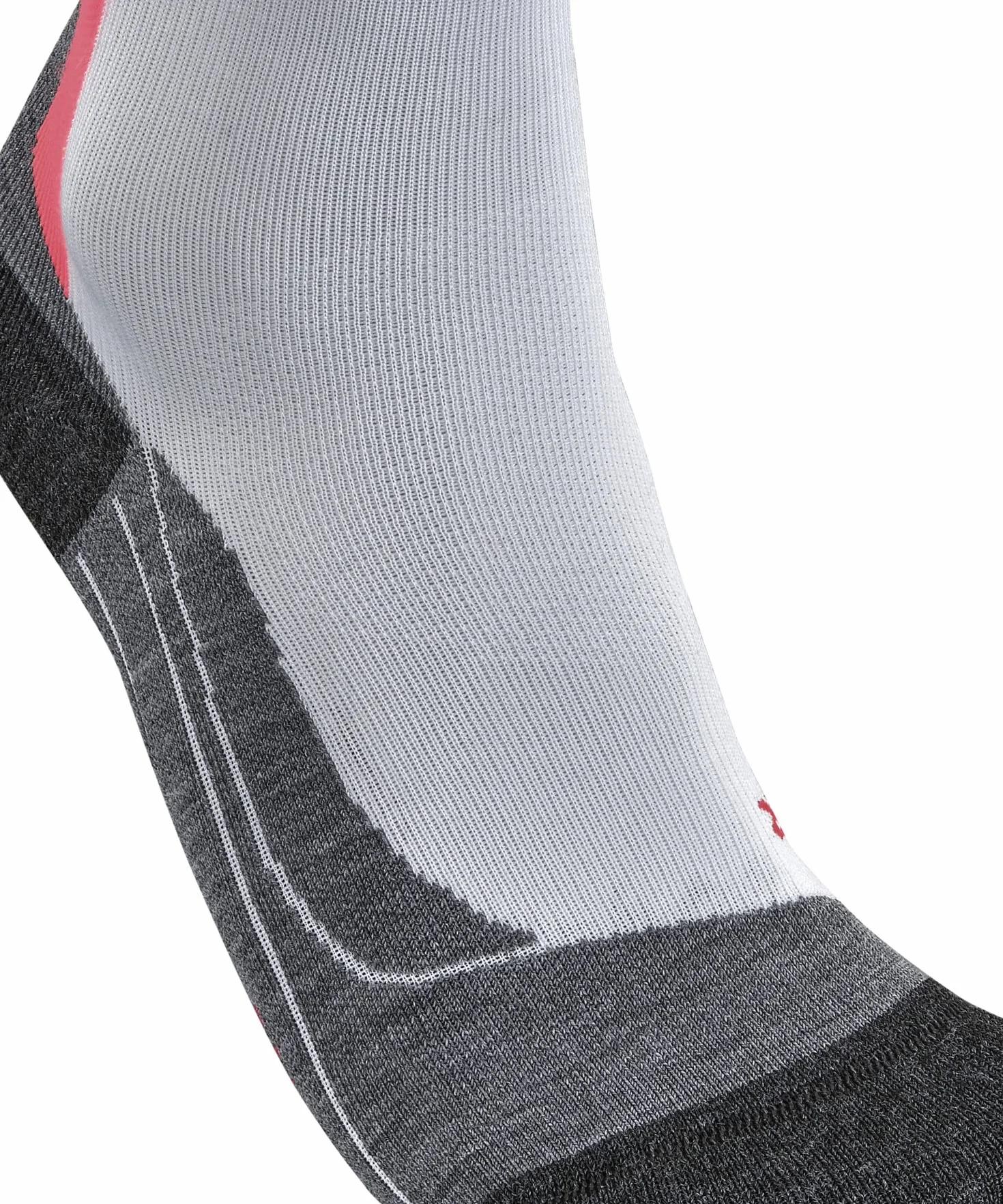 FALKE Kobiety Skarpety do biegania Achilles W So Oddychający I Szybkoschnący chroni ścięgno achillesa 1 Para, Biały White-Red 2028, 37-38