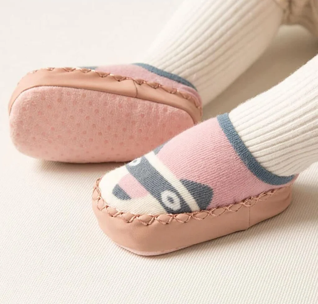 Fedmois 3-Pak Buty skarpety dla niemowląt antypoślizgowe kapcie niemowlęce Buty do nauki chodzenia