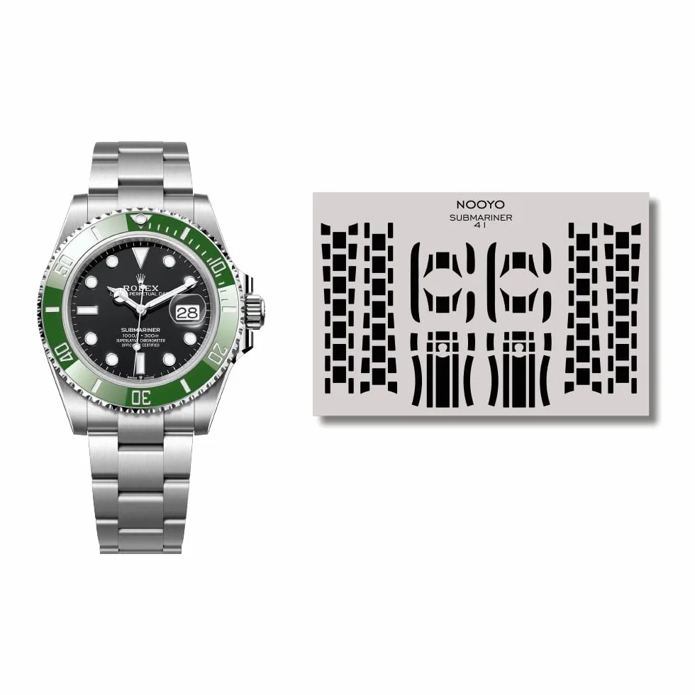 Folia ochronna dla Rolex Submariner 41 - Wysokiej jakości ochrona obudowy, zapięcia i bransolety - Kompatybilna z 124060, 126610LN & LV, 126613LN, 126613LB, 126618LN, 126618LB, 126619LB