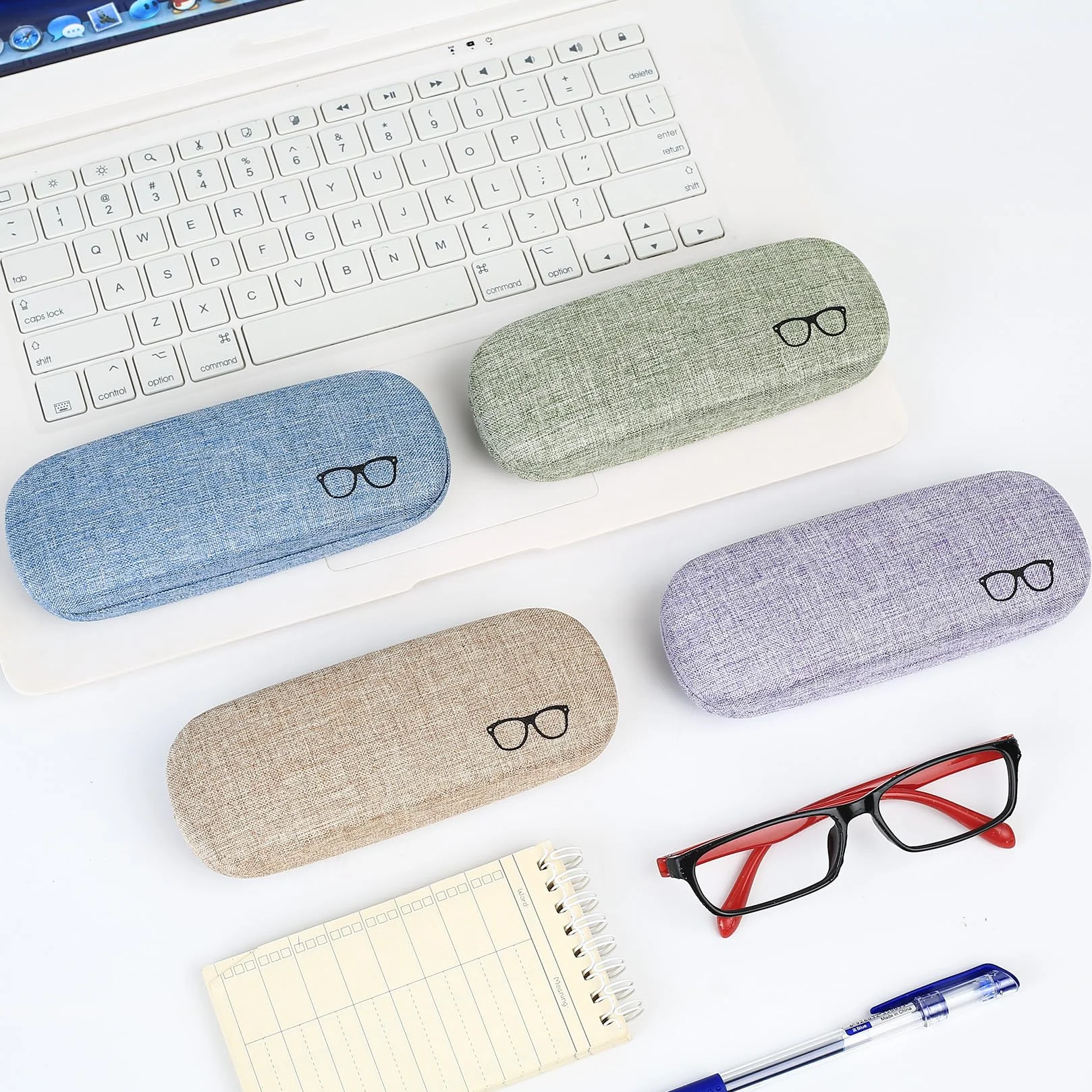 Twarde etui na okulary, 4 sztuki, twarde etui na okulary, przenośne etui na okulary, etui na okulary przeciwsłoneczne, twarde etui na okulary dla kobiet, mężczyzn, okulary przeciwsłoneczne, 4 kolory,