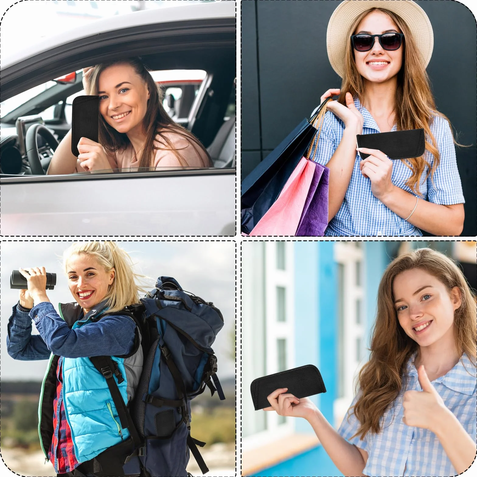 4 sztuki miękkiego etui na okulary, Slip In Eyeglasses Cases, etui na okulary przeciwsłoneczne, etui na okulary, czarny organizer na okulary, etui na okulary do czytania, materiałowy woreczek na