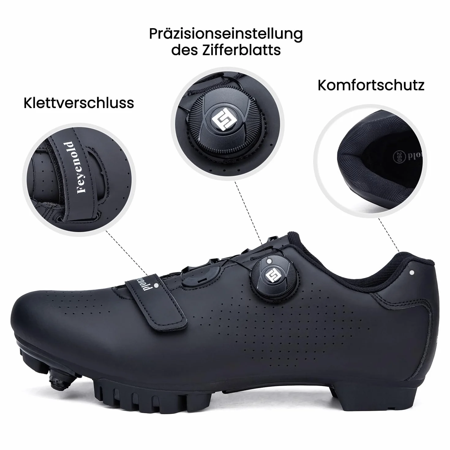 Feyenold Buty rowerowe, męskie, do jazdy na rowerze górskim, damskie, MTB, kompatybilne z SPD Cleats