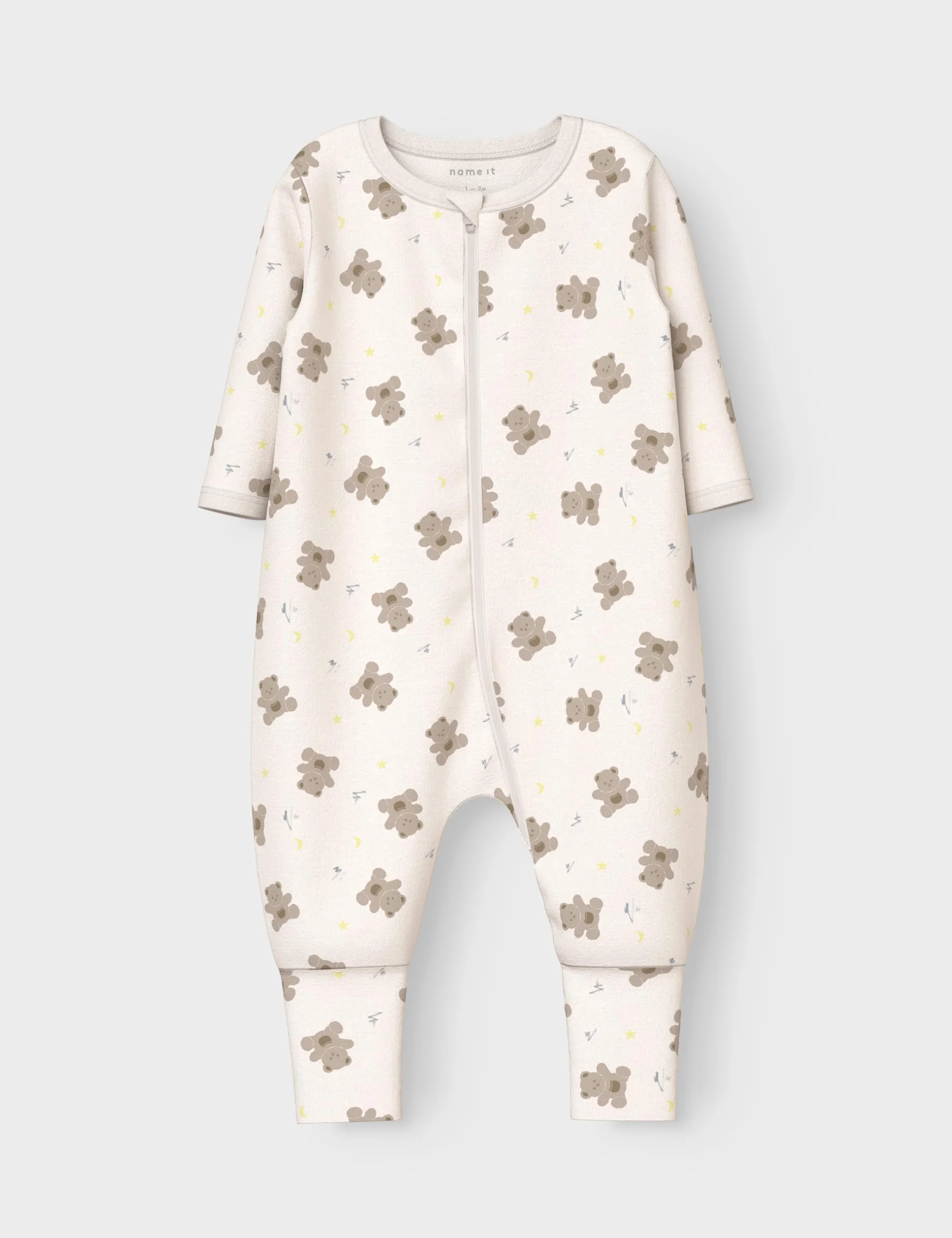 Name it baby Unisex Nbnnightsuit 2P Zip Ff Jet Bear Noos (2 sztuki), Jet Stream, 98