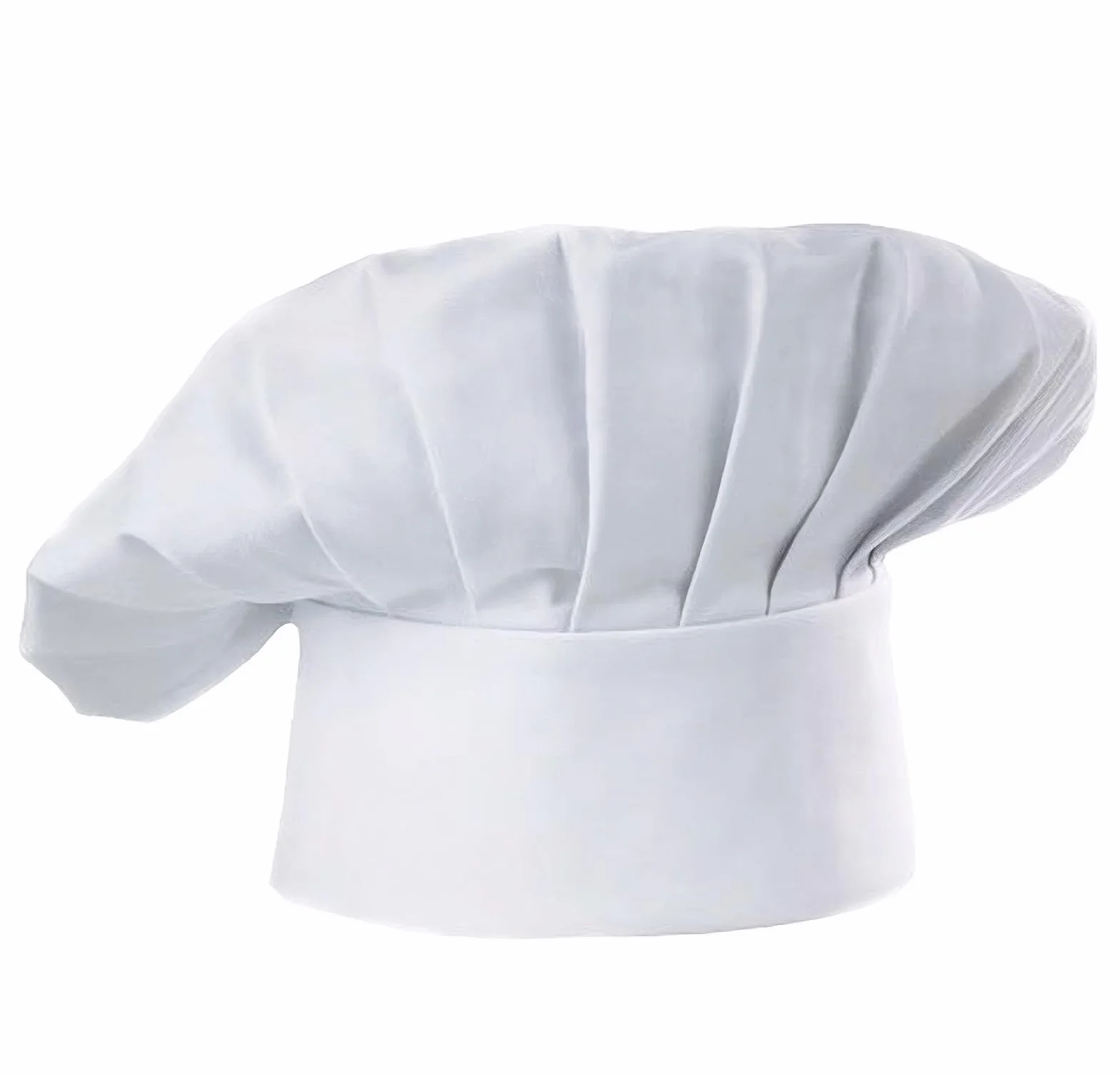 Czapka szefa kuchni unisex dorosły wzór grzybowy regulowana kuchenna mundurek czapka do pieczenia imprezy gotowania restauracji (biała)