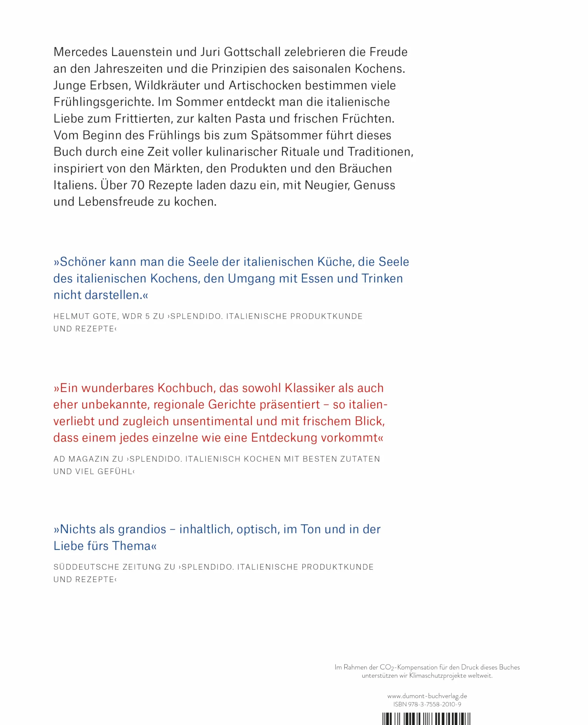 Splendido. Primavera/Estate: Italienische Küche für Frühling und Sommer. Ausgezeichnet mit dem Deutschen Kochbuchpreis 2025