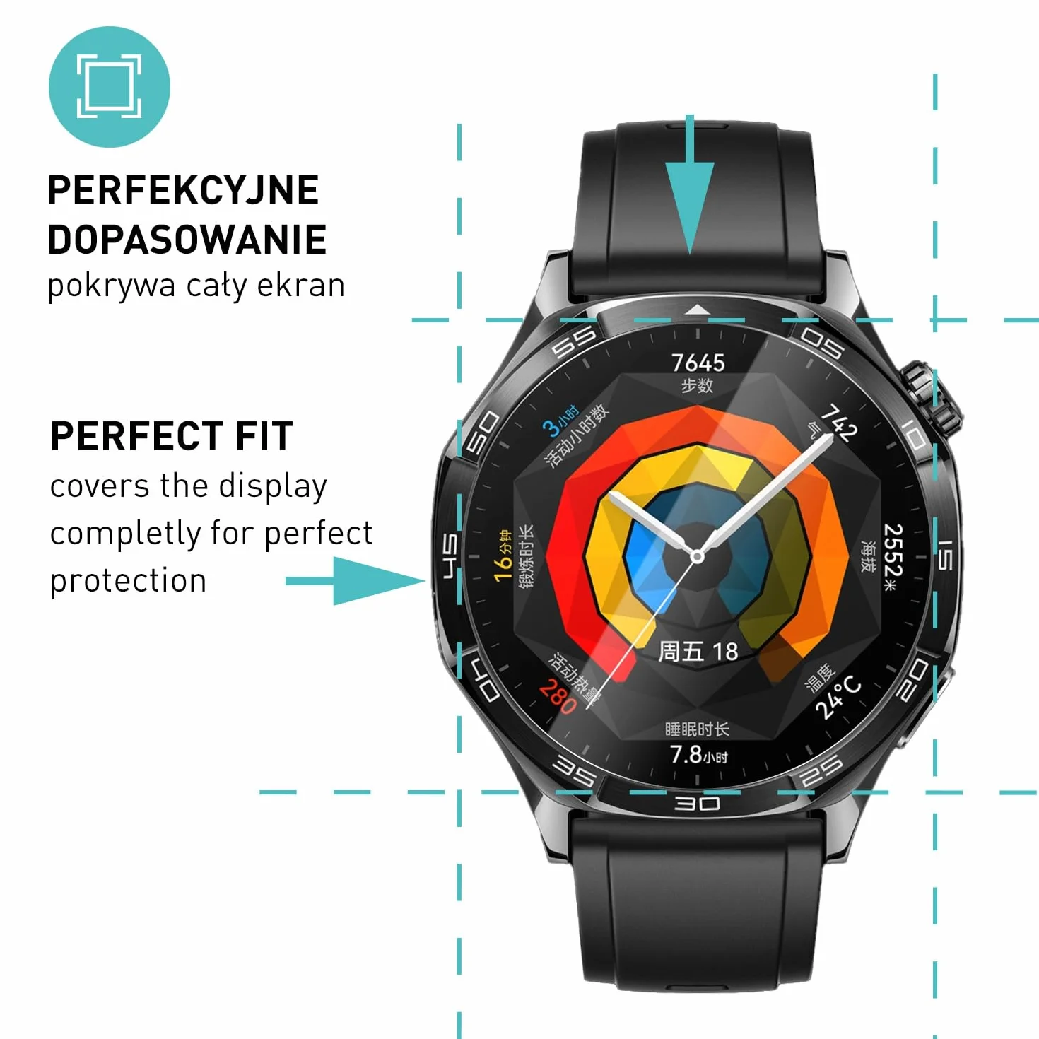 smartect Folia Ochronna TPU [3 Sztuki, Clear] dla Huawei Watch GT5 46 mm / GT5 Pro 46 mm, Zakrywa cały wyświetlacz, Ochraniacz Ekranu bez Pęcherzyków, Bez Odcisków palców