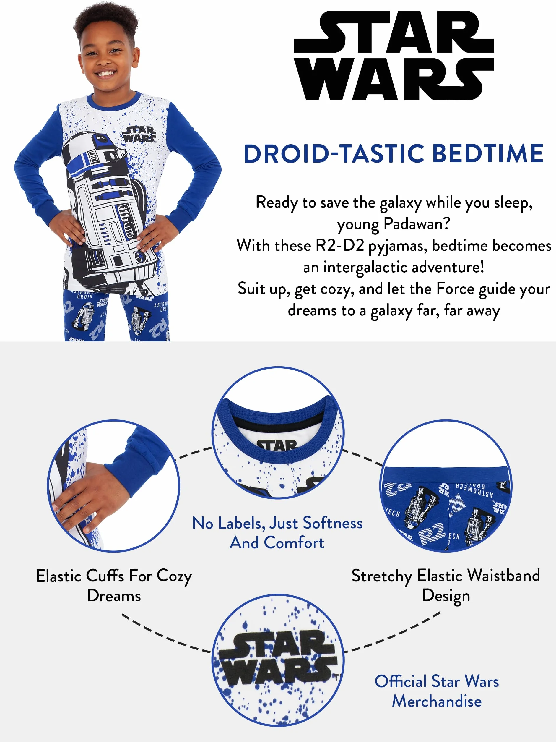Star Wars Piżama chłopięca R2D2 - Slim Fit