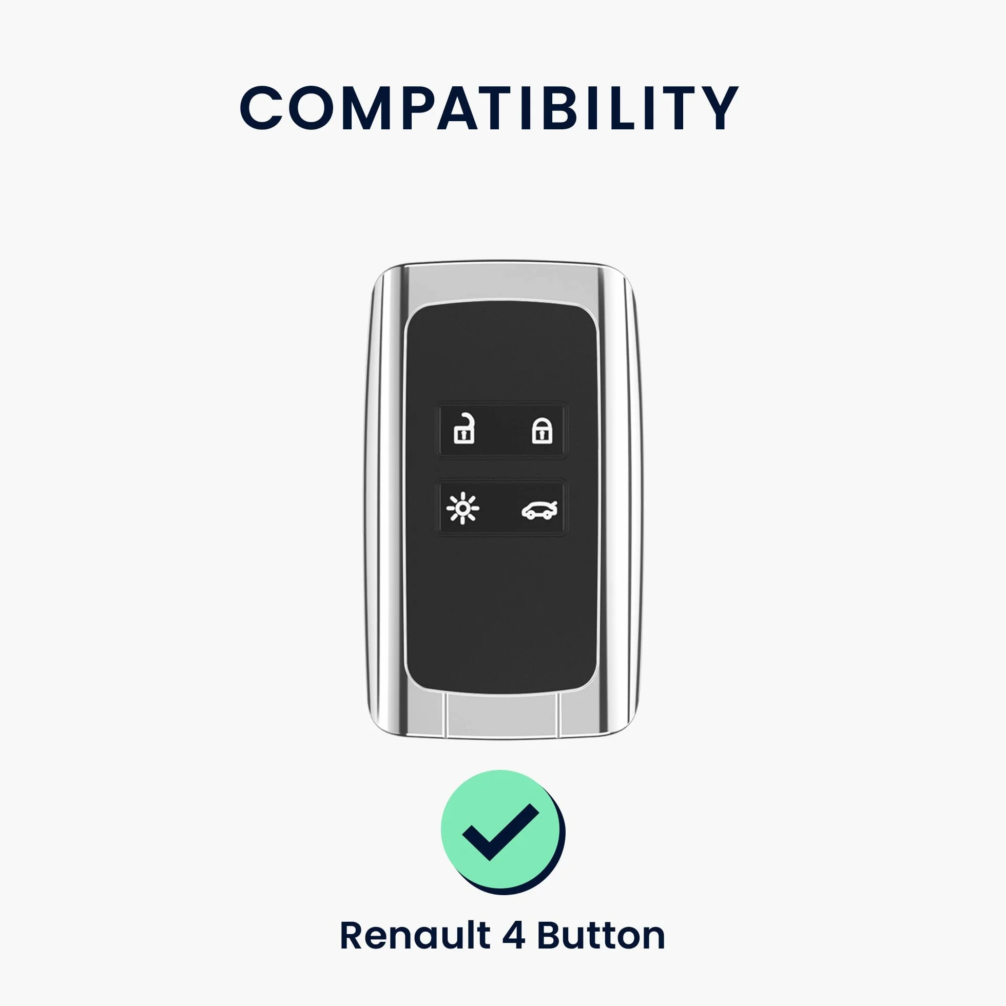 kwmobile Etui na klucze kompatybilne z kluczem samochodowym Renault z 4 przyciskami (tylko Keyless Go) - sztuczna skóra - cytryny żółty/zielony/beżowy