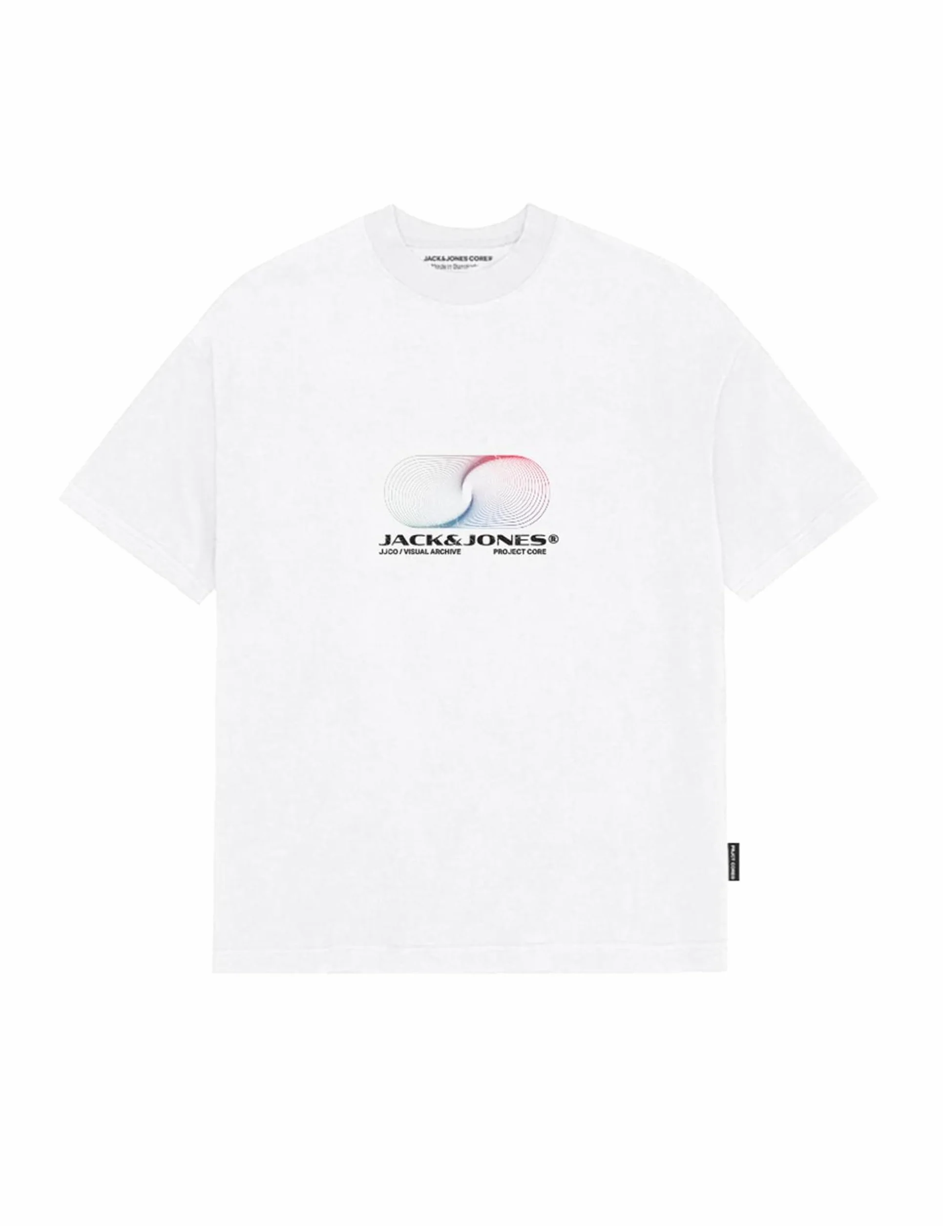 JACK & JONES Męska koszulka Jcocalma SS Crew Neck FST, Bright White, S