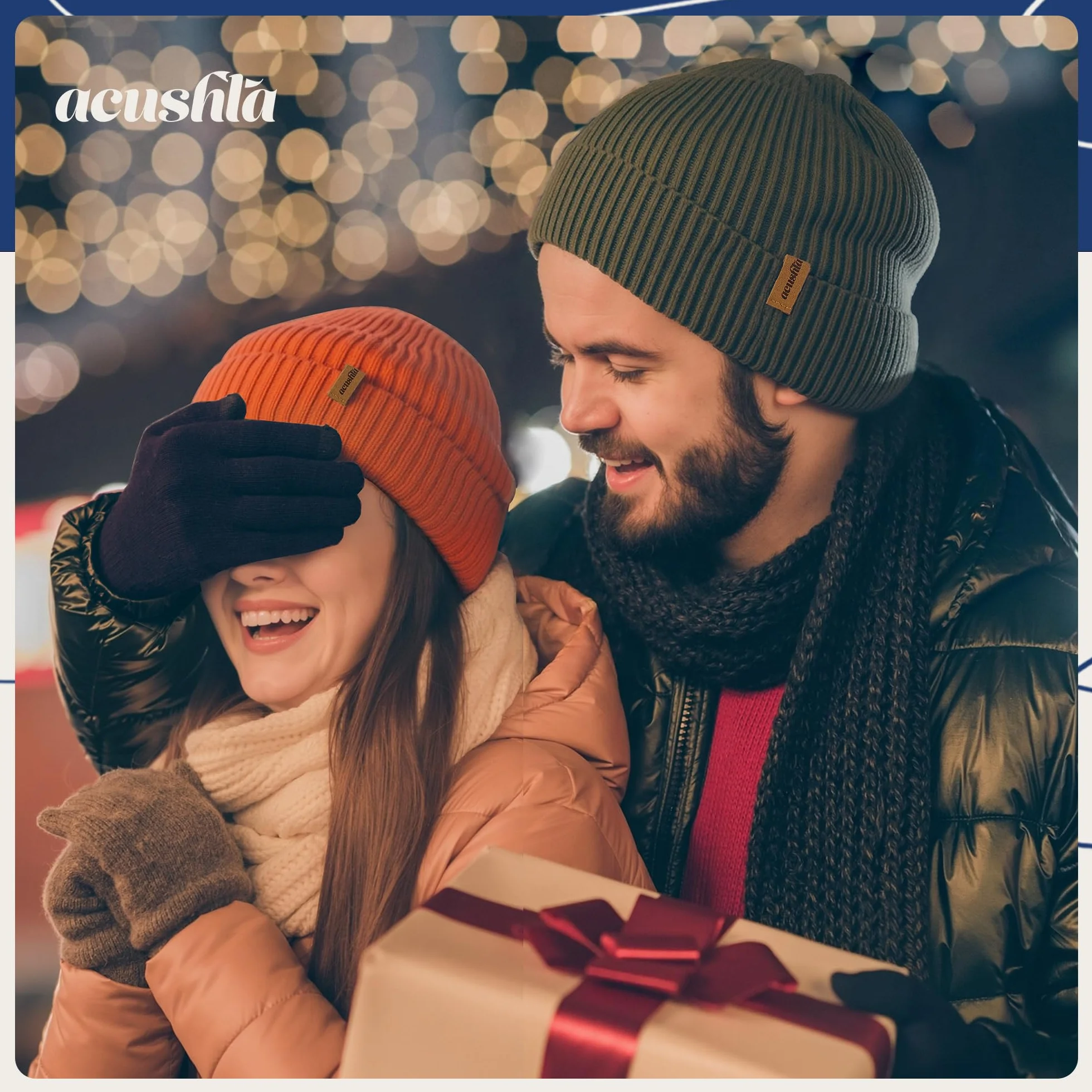 ACUSHLA 100% wełna merynosowa mankietowa czapka dla mężczyzn i kobiet dzianinowa czapka zimowa unisex czapka do zegarka Skullie na zimną pogodę