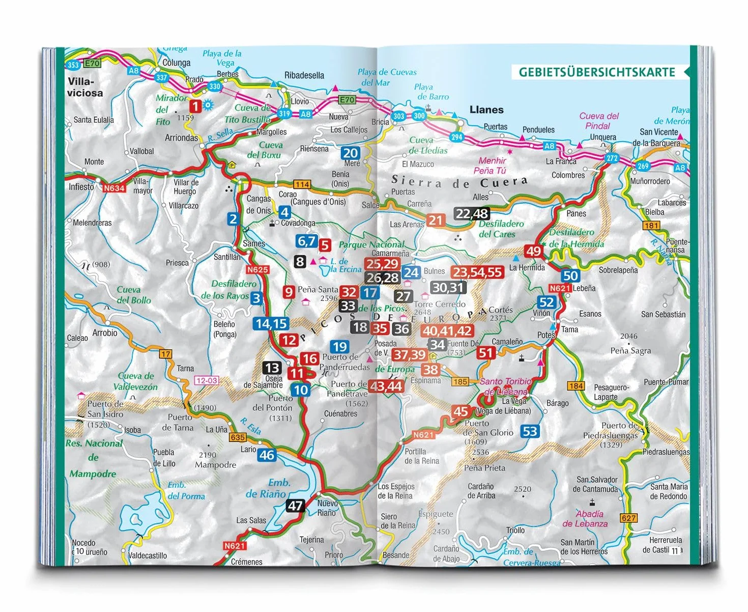 KOMPASS Wanderführer Picos de Europa, 55 Touren mit Extra-Tourenkarte: GPS-Daten zum Download: 5880