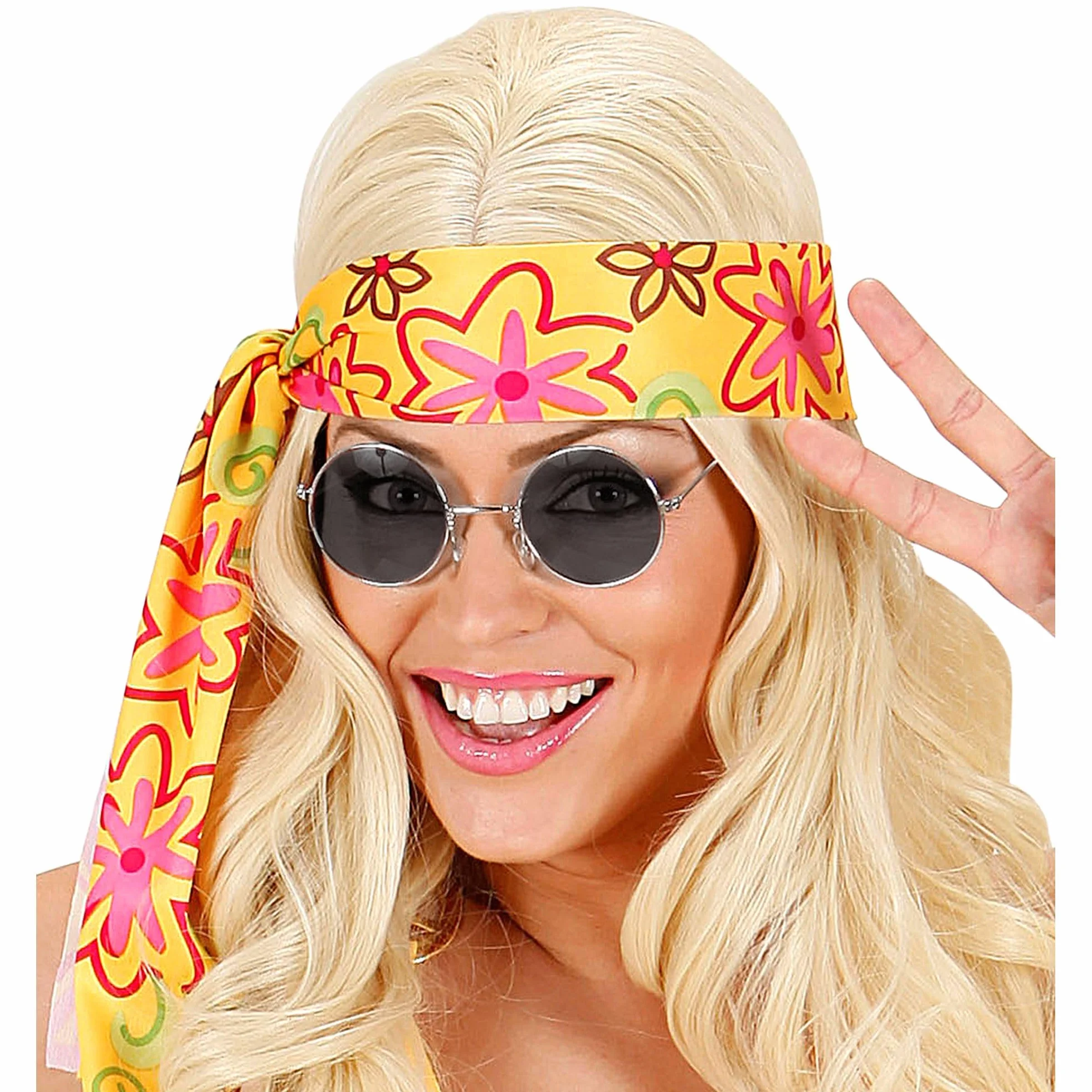 W WIDMANN MILANO Party Fashion - okulary z lat 60., z kolorowymi szkłami, okulary hippisowskie, gwiazda muzyki pop, karnawał